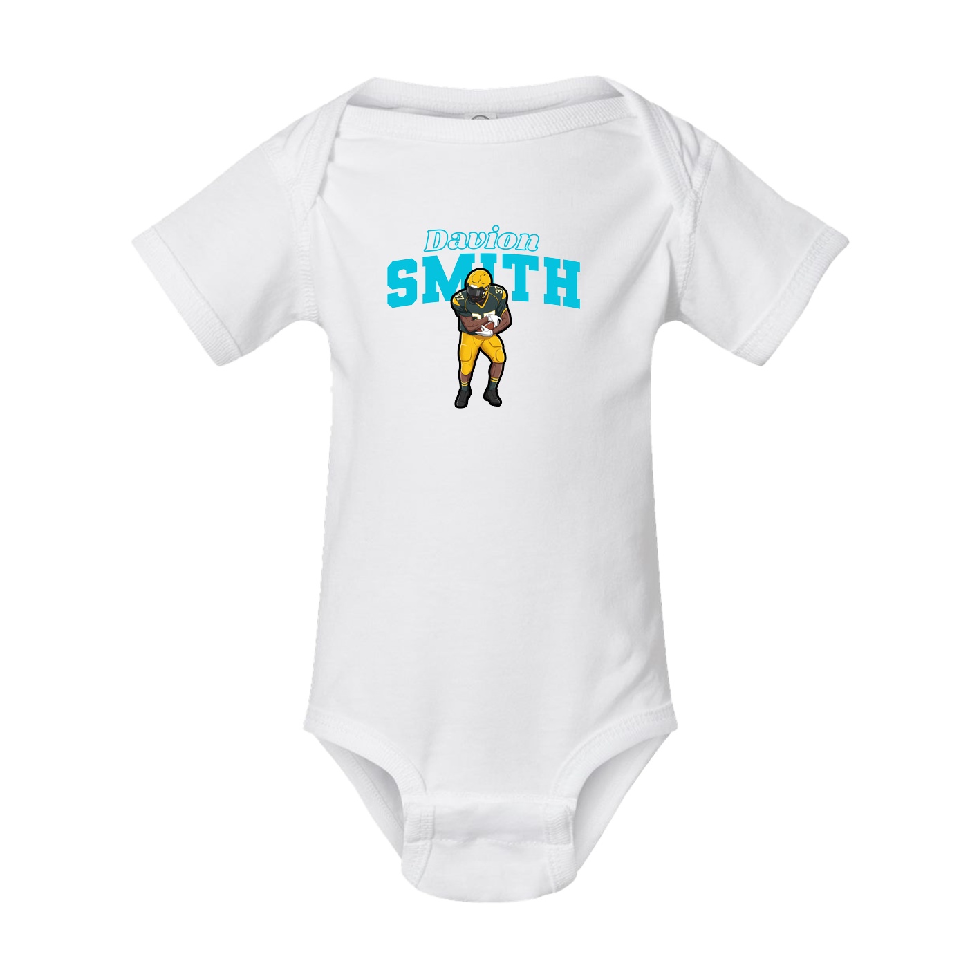 Baby Onesie — Name Arch in White