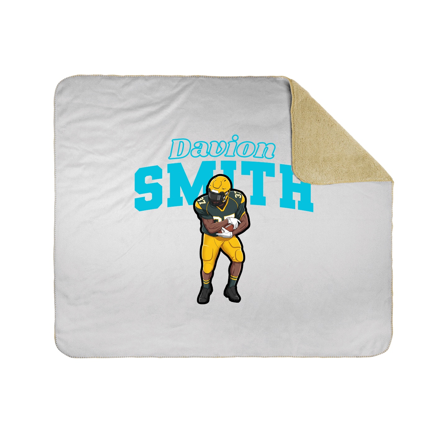 Throw Blanket — Name Arch in White
