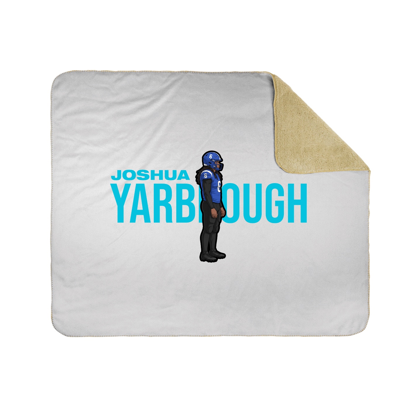 Throw Blanket — Player Name in White