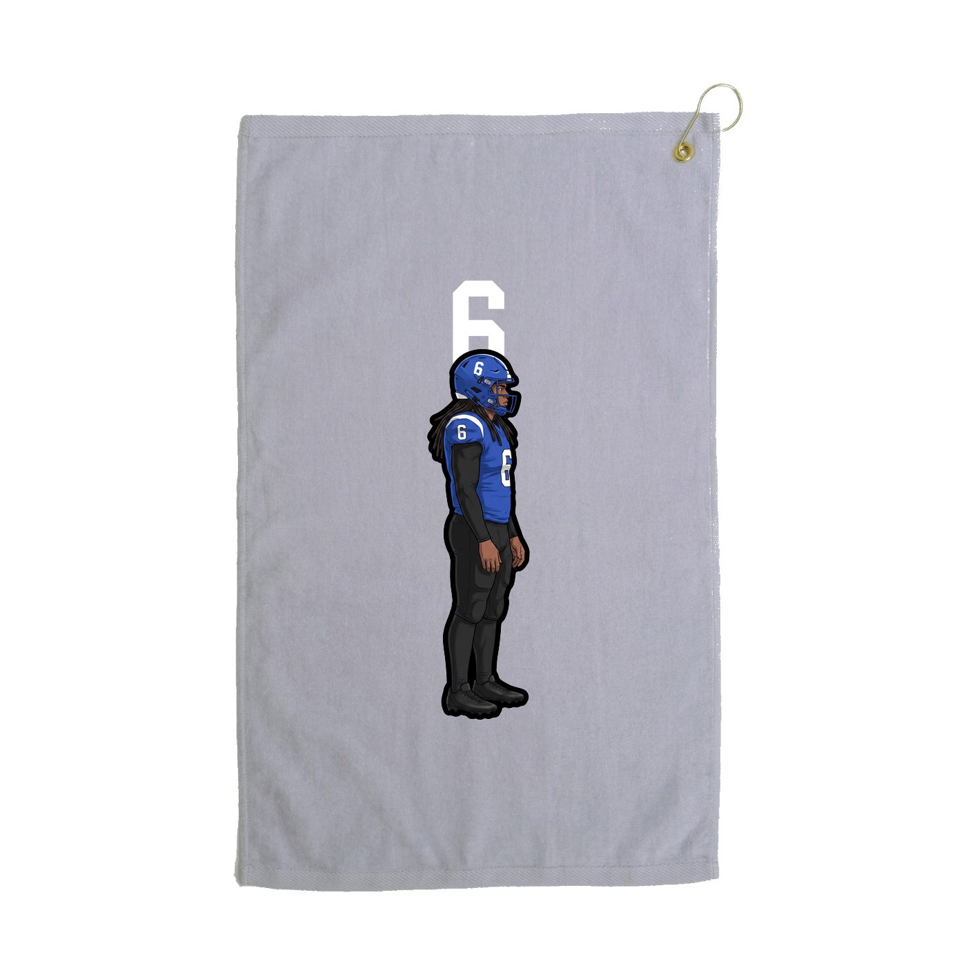 Golf Towel — Number Top in Grey