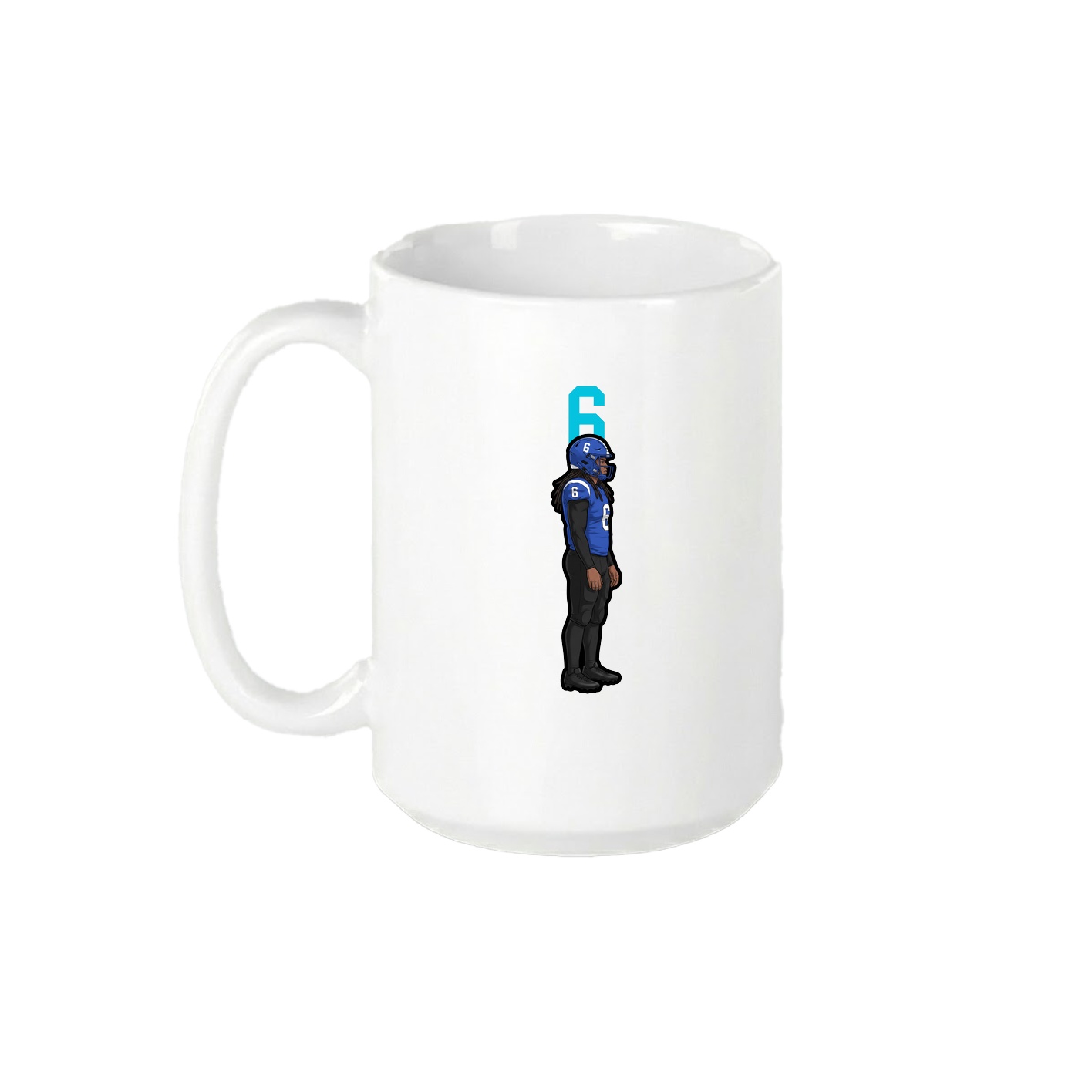 15oz Coffee Mug — Number Top in White