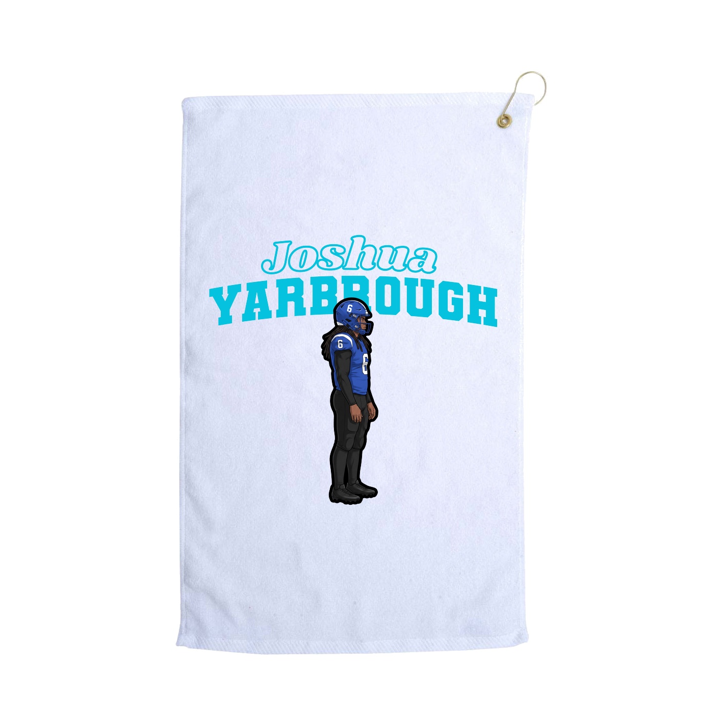 Golf Towel — Name Arch in White