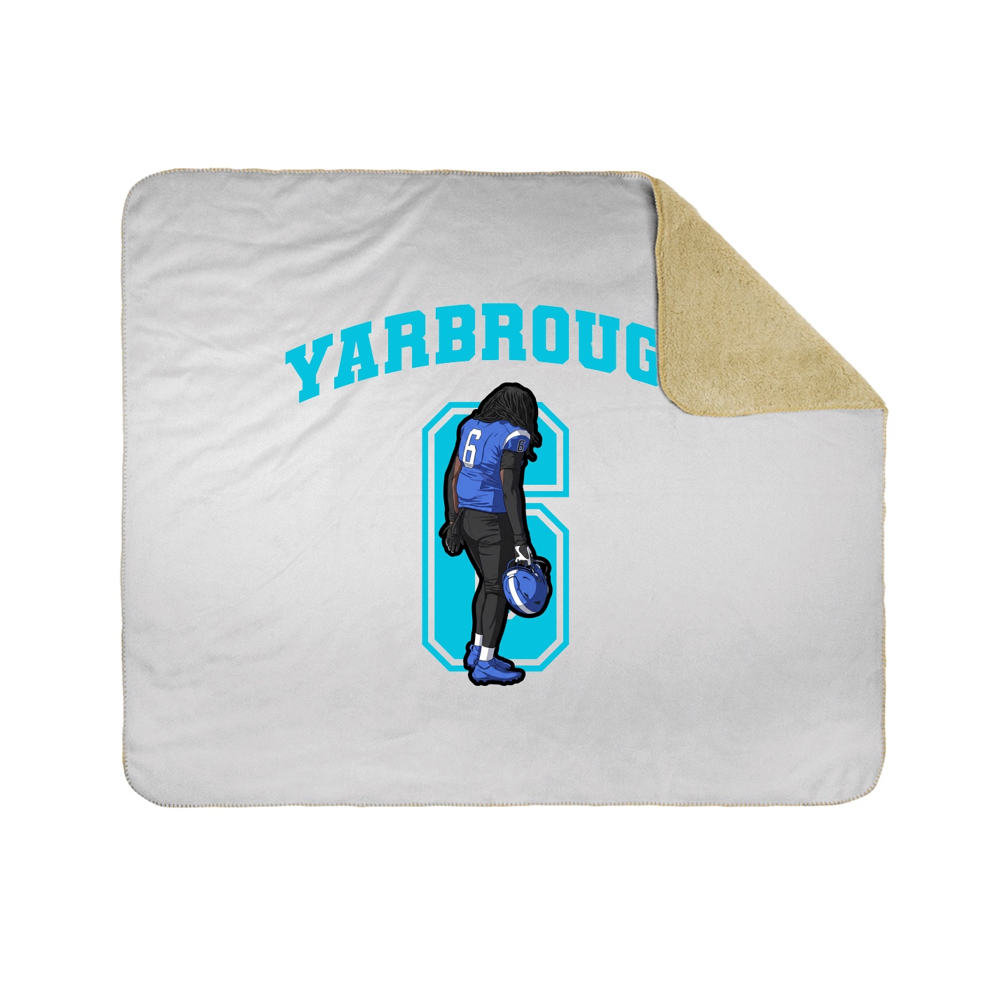Throw Blanket — Number in White