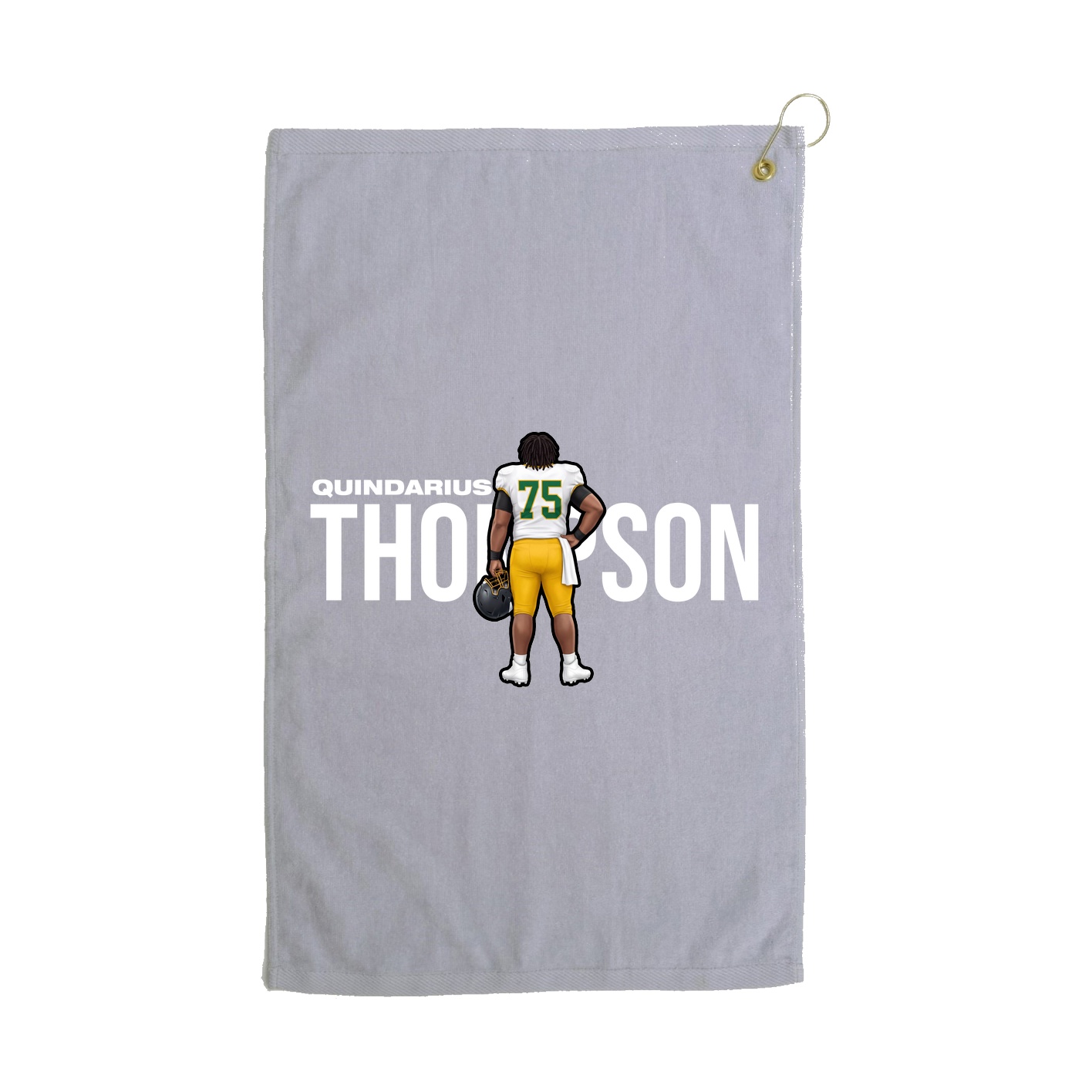 Golf Towel — Player Name in Grey