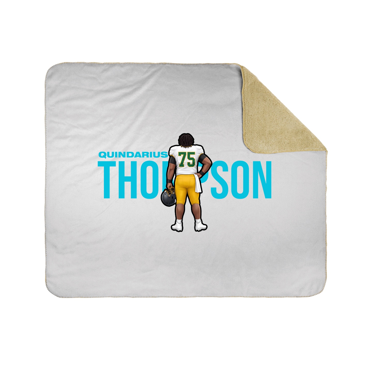 Throw Blanket — Player Name in White