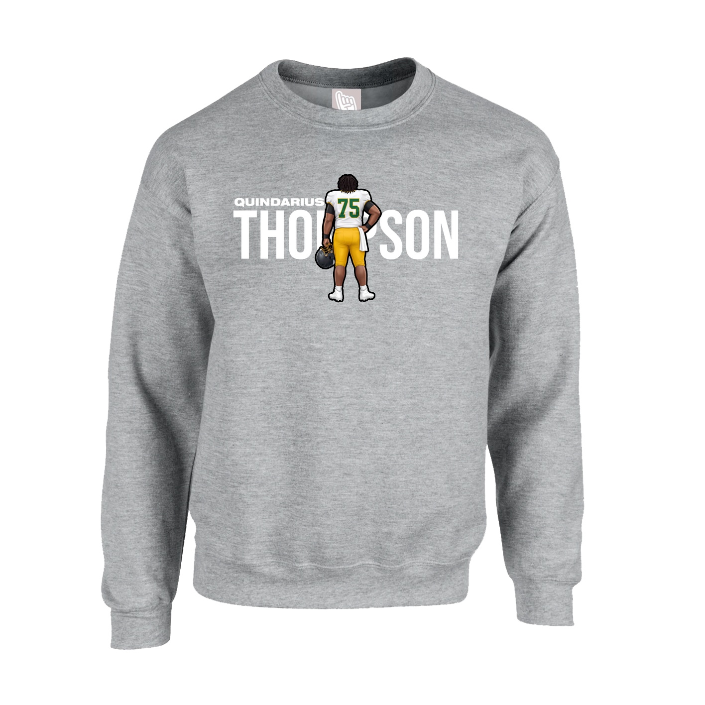 Fleece Crew — Player Name in Grey