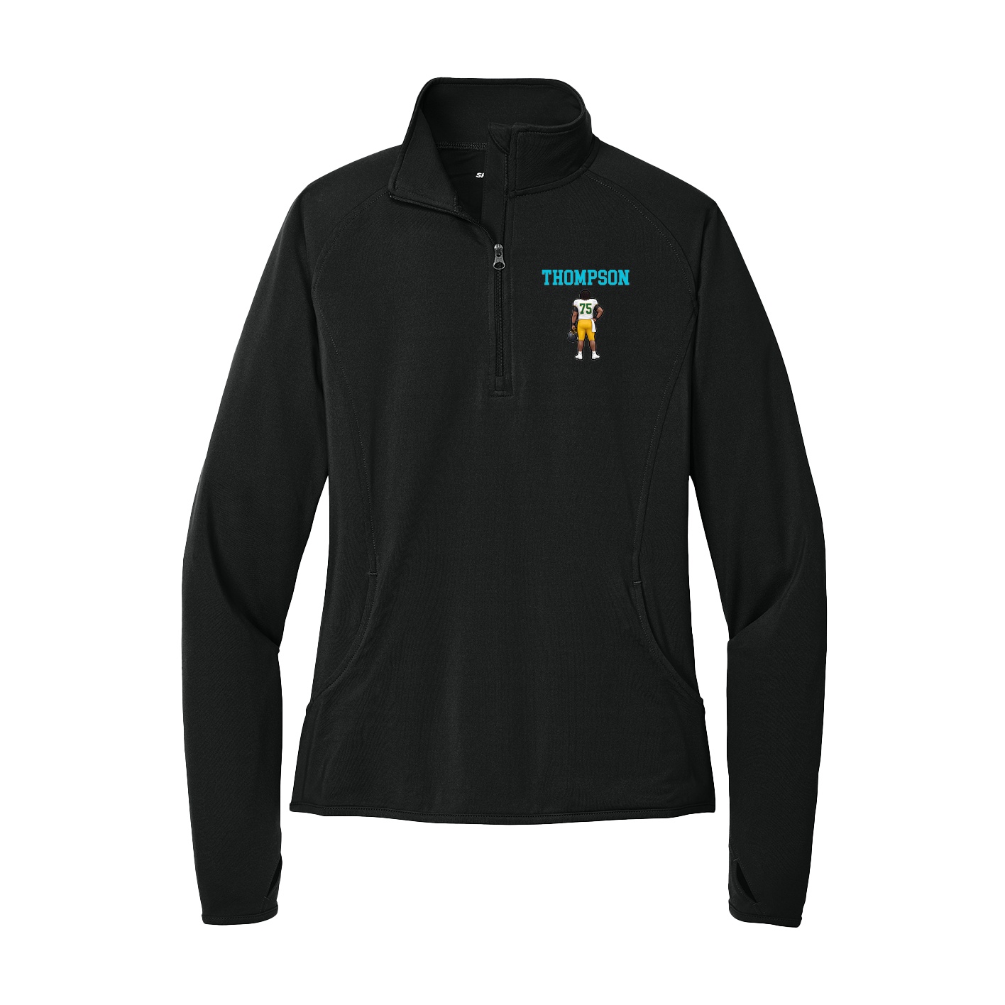 Women's Q-Zip Pullover — Shirsey in Black