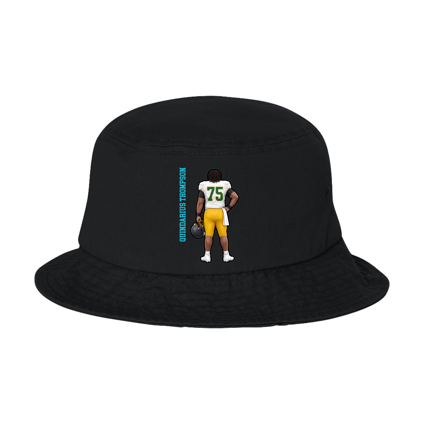 Bucket Cap — Name Vertical in Black
