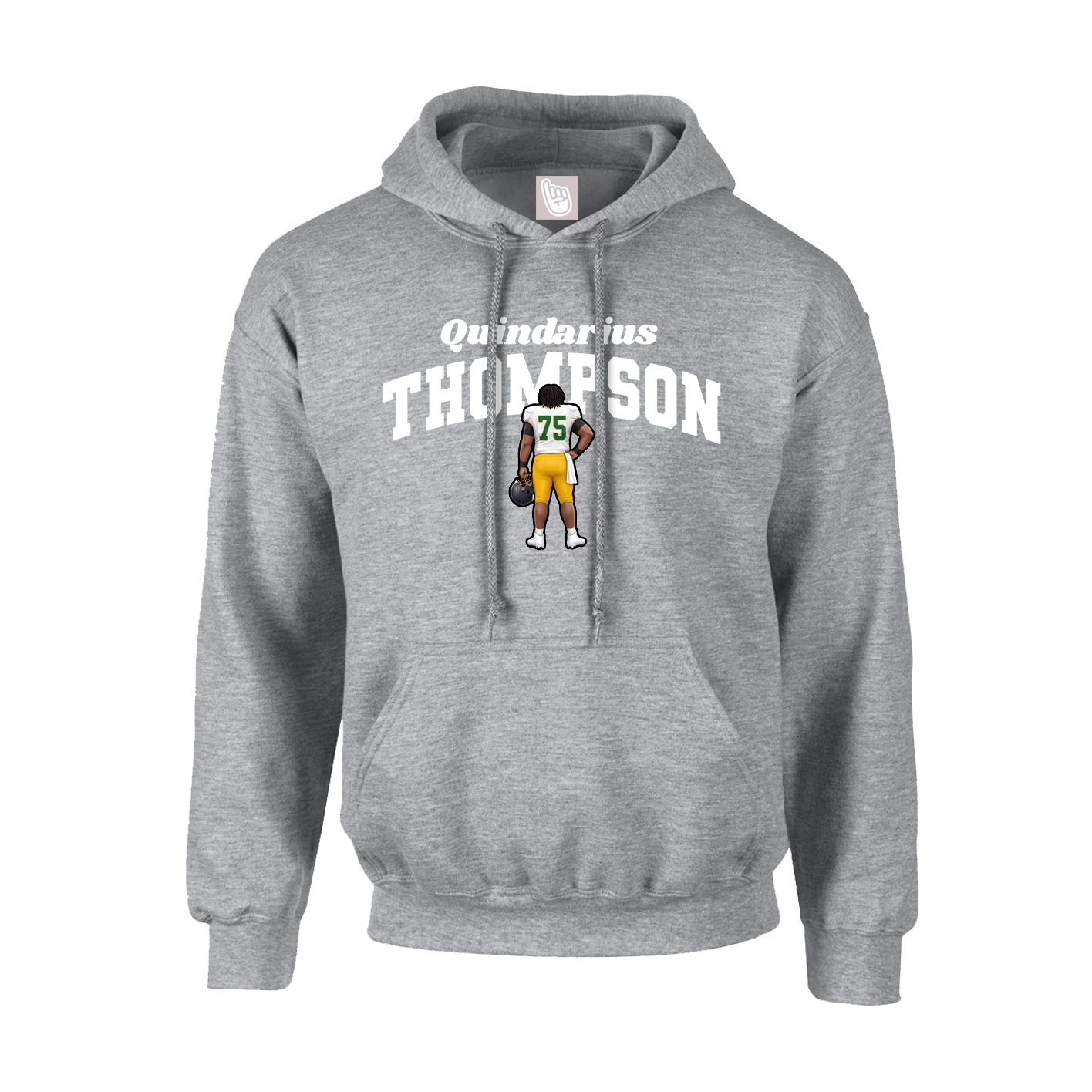 Youth Hoodie — Signature Arch in Grey