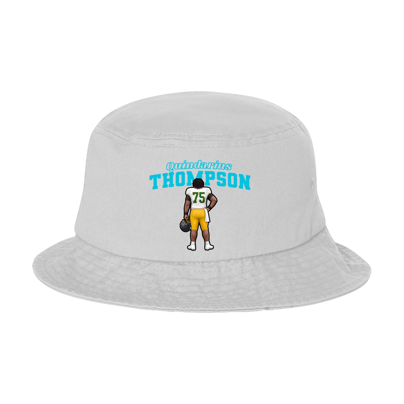 Bucket Cap — Name Arch in White