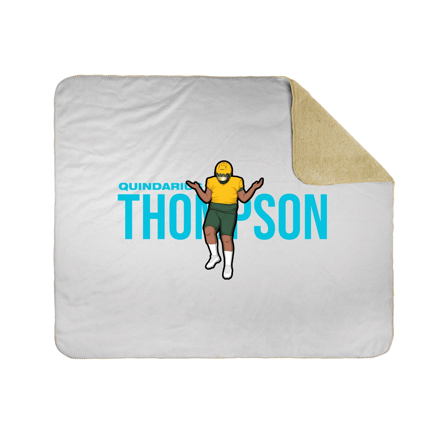 Throw Blanket — Player Name in White