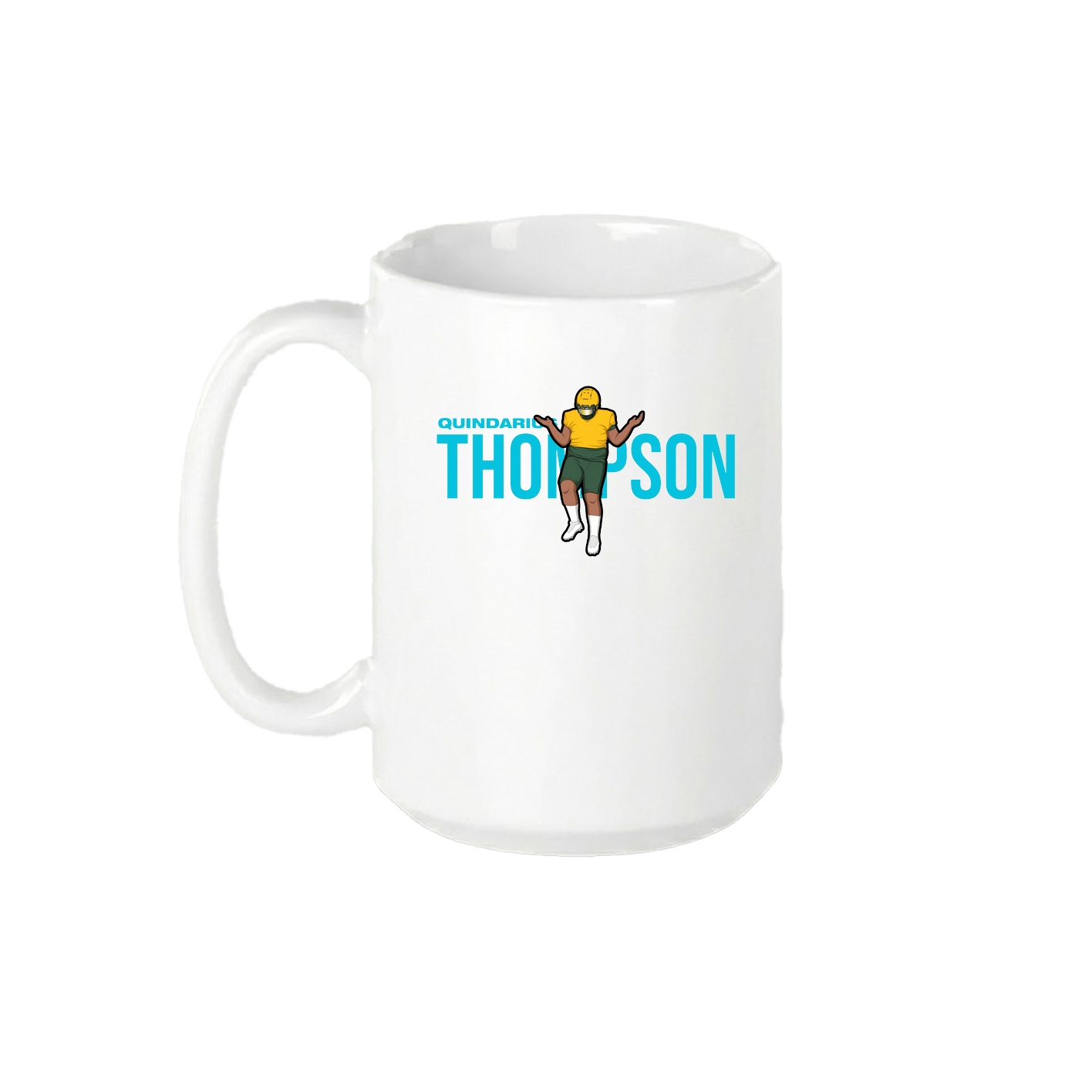 15oz Coffee Mug — Player Name in White
