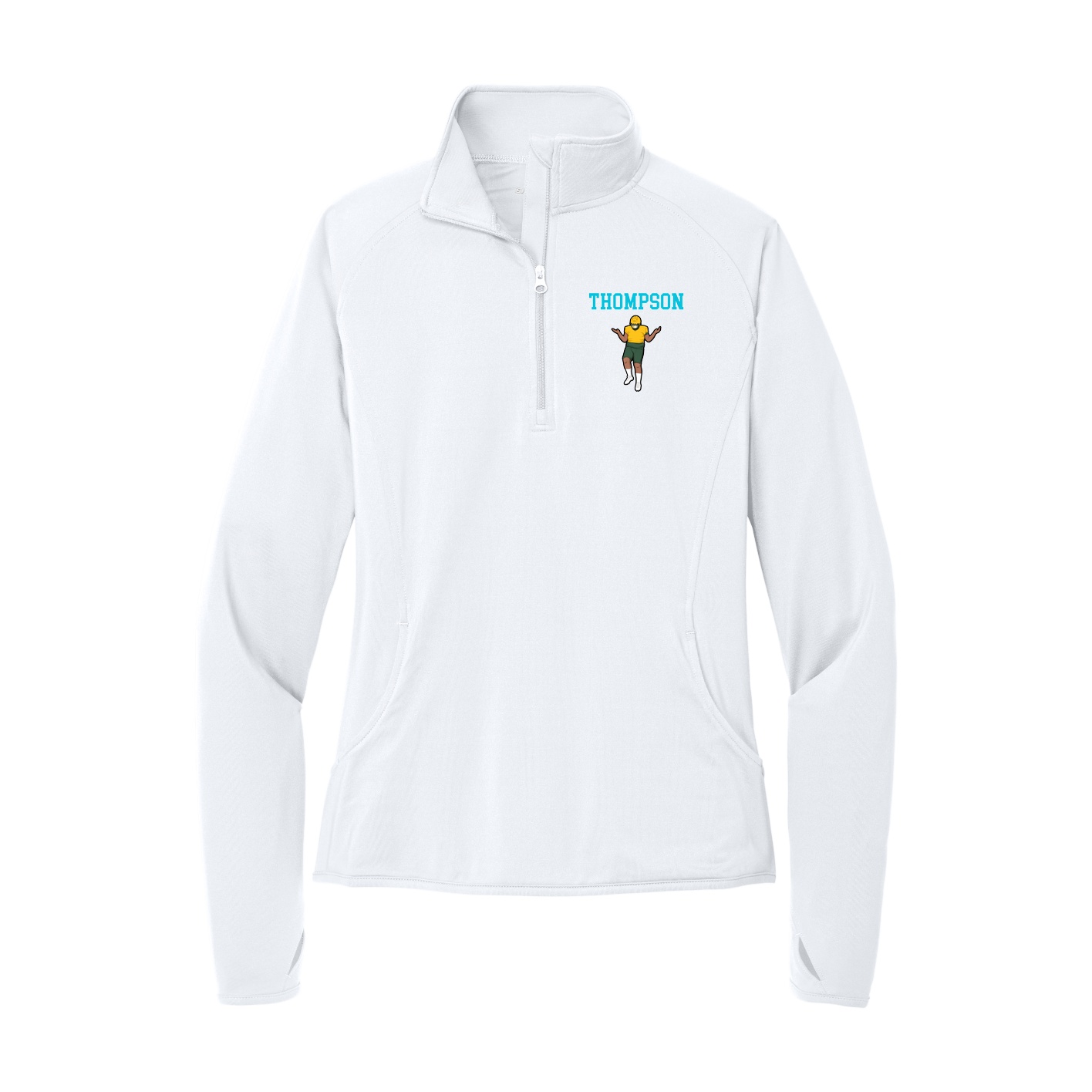 Women's Q-Zip Pullover — Shirsey in White