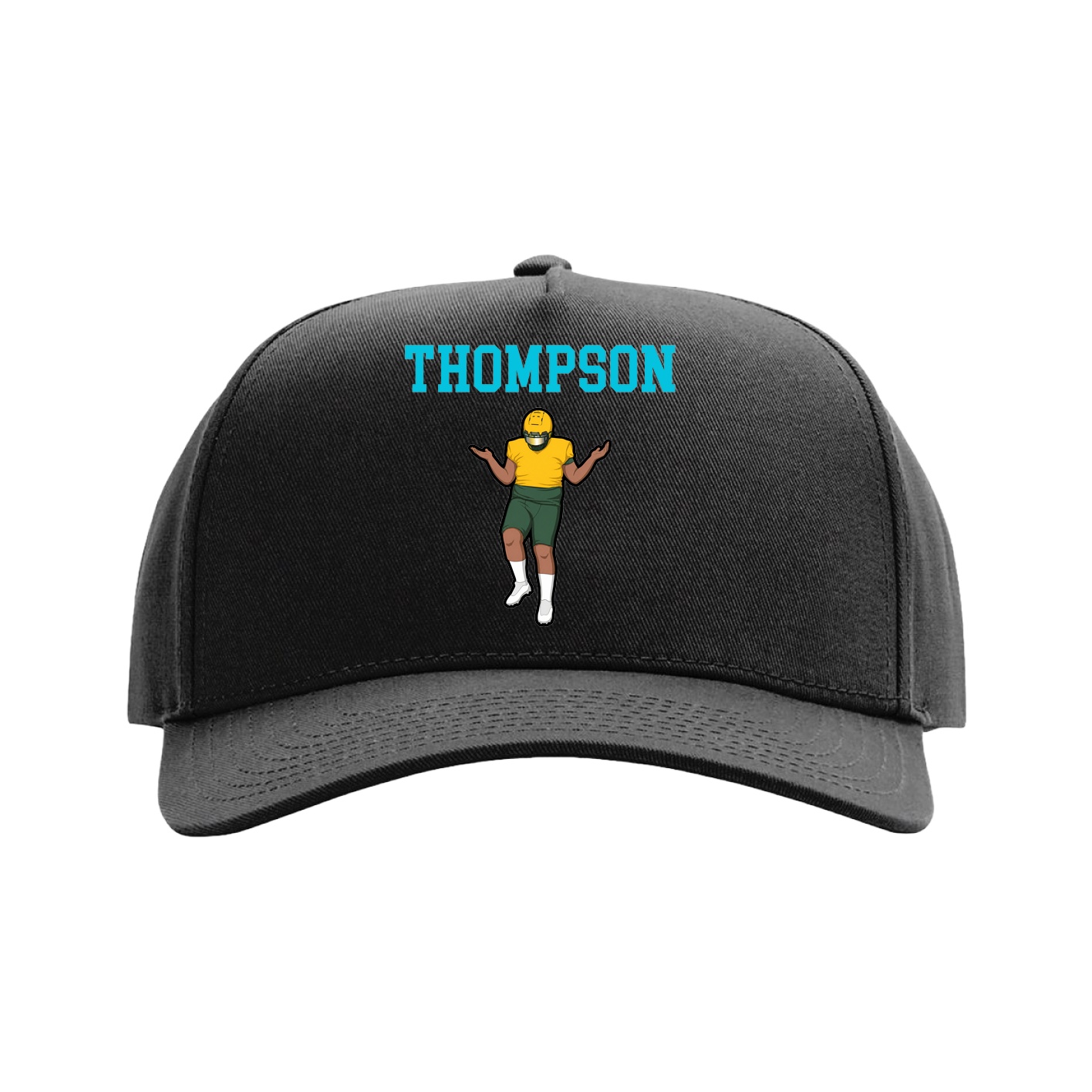 Full Fabric Five-Panel Champ Cap — Shirsey in Black