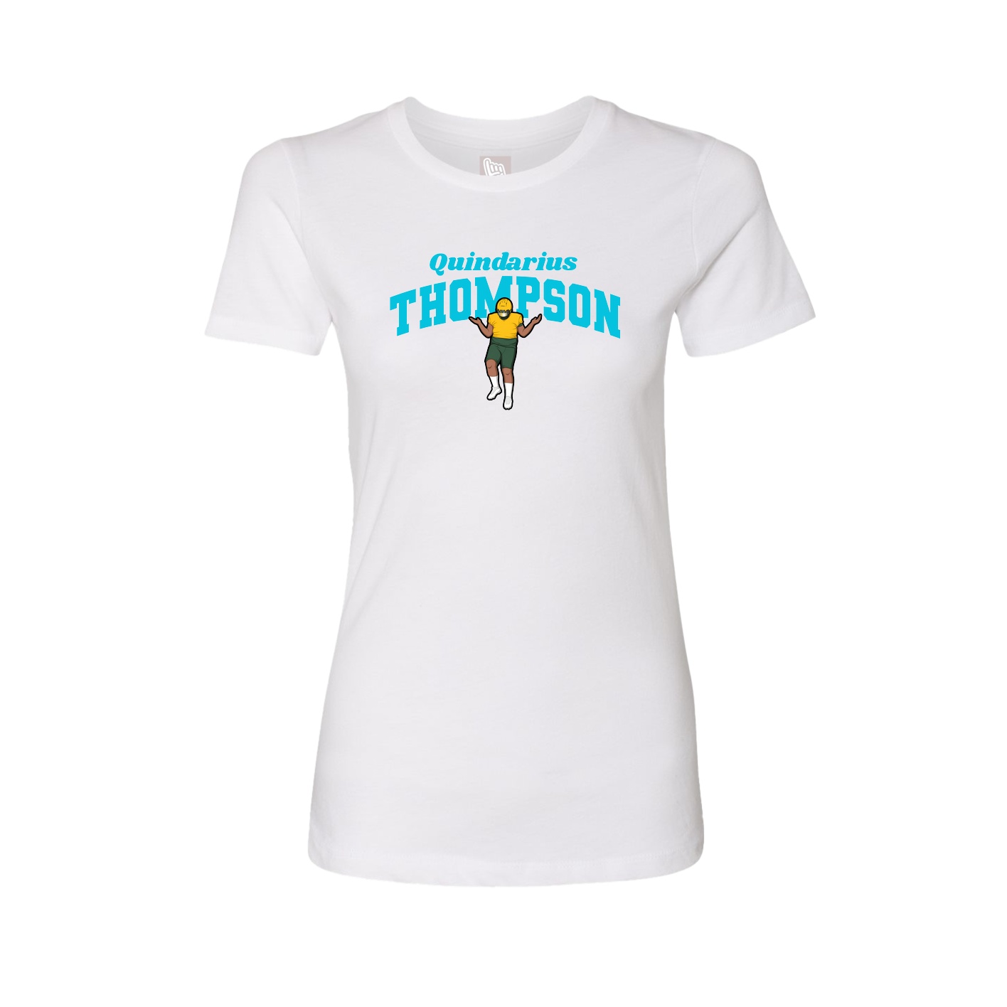 Fitted Women's Tee — Signature Arch in White