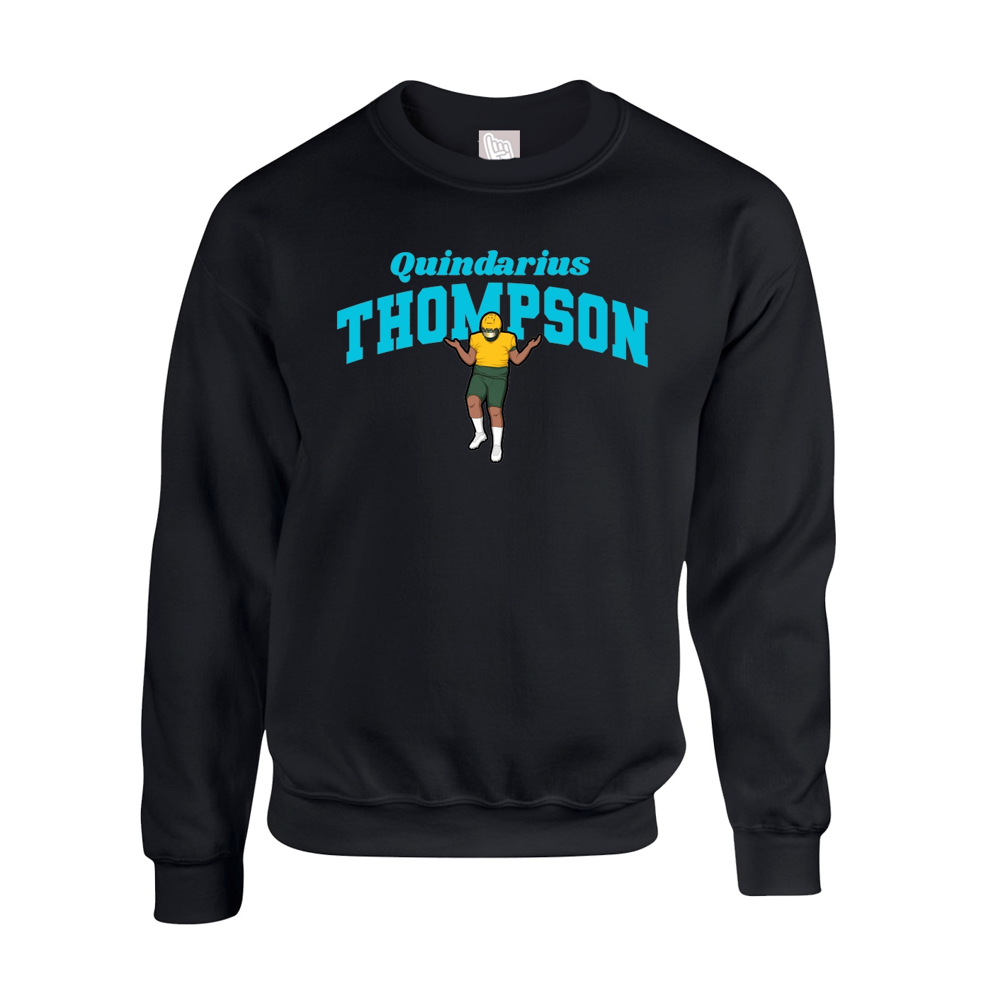Fleece Crew — Signature Arch in Black