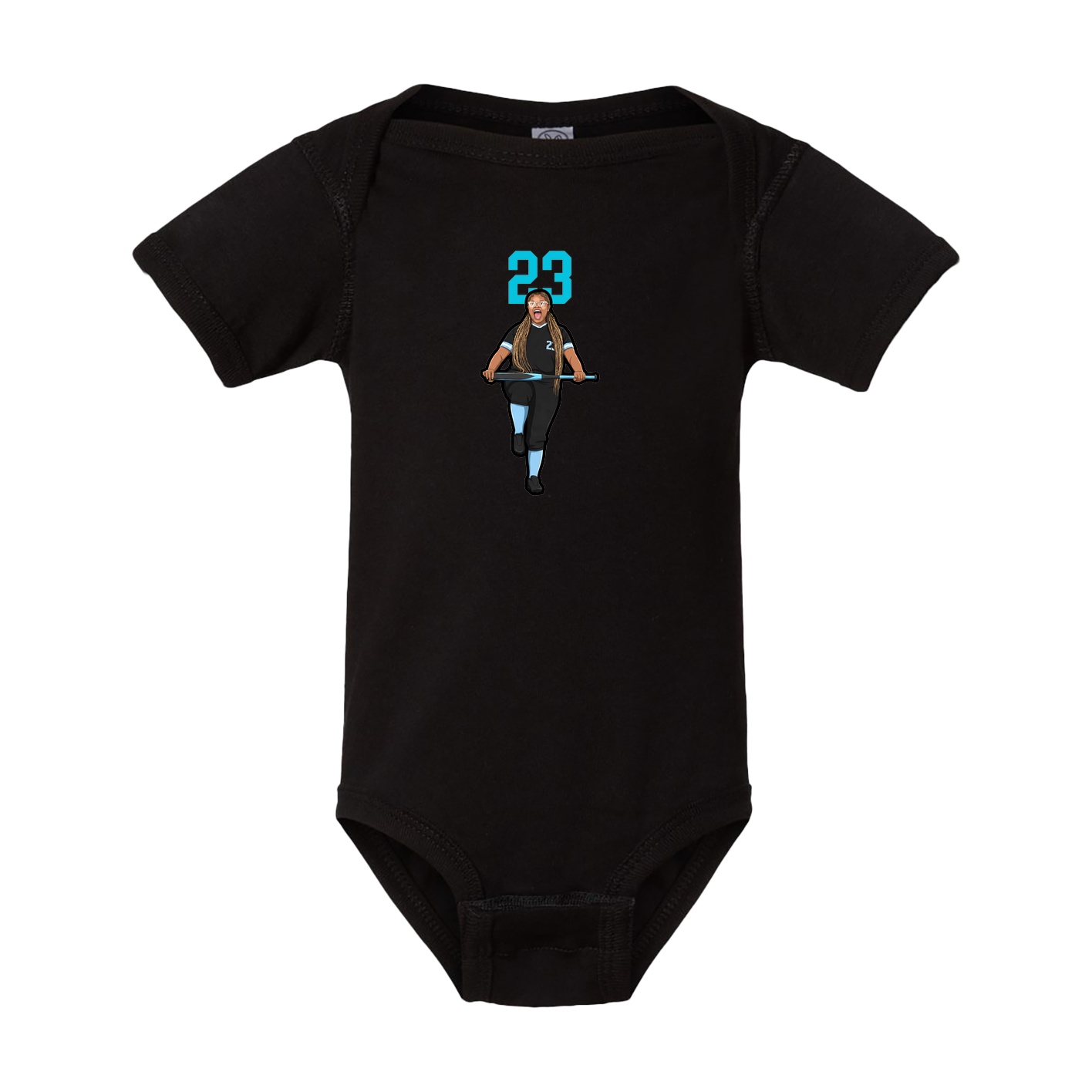 Baby Onesie — Number Top in Black