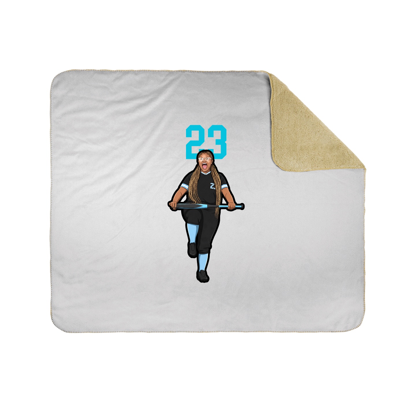 Throw Blanket — Number Top in White