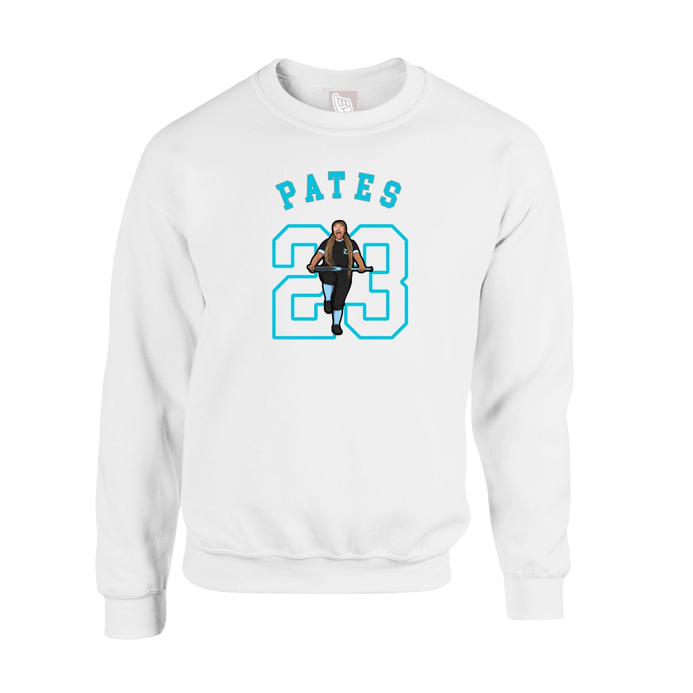 Fleece Crew — Shirsey Arch in White
