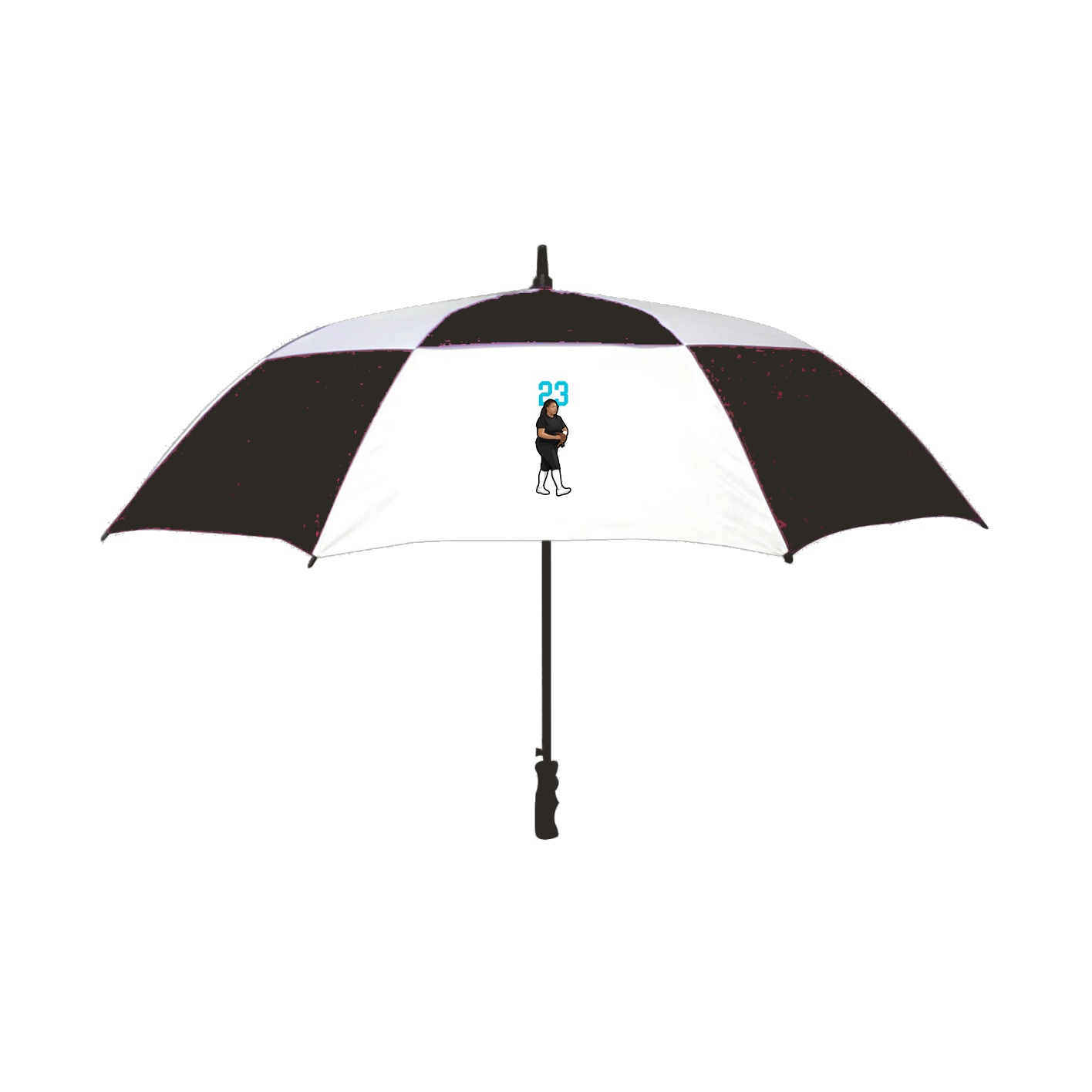 Golf Umbrella — Number Top in Black