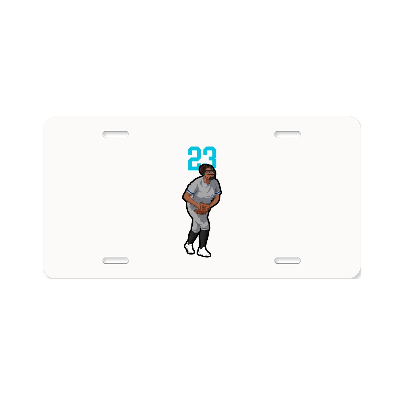License Plate — Number Top in Classic