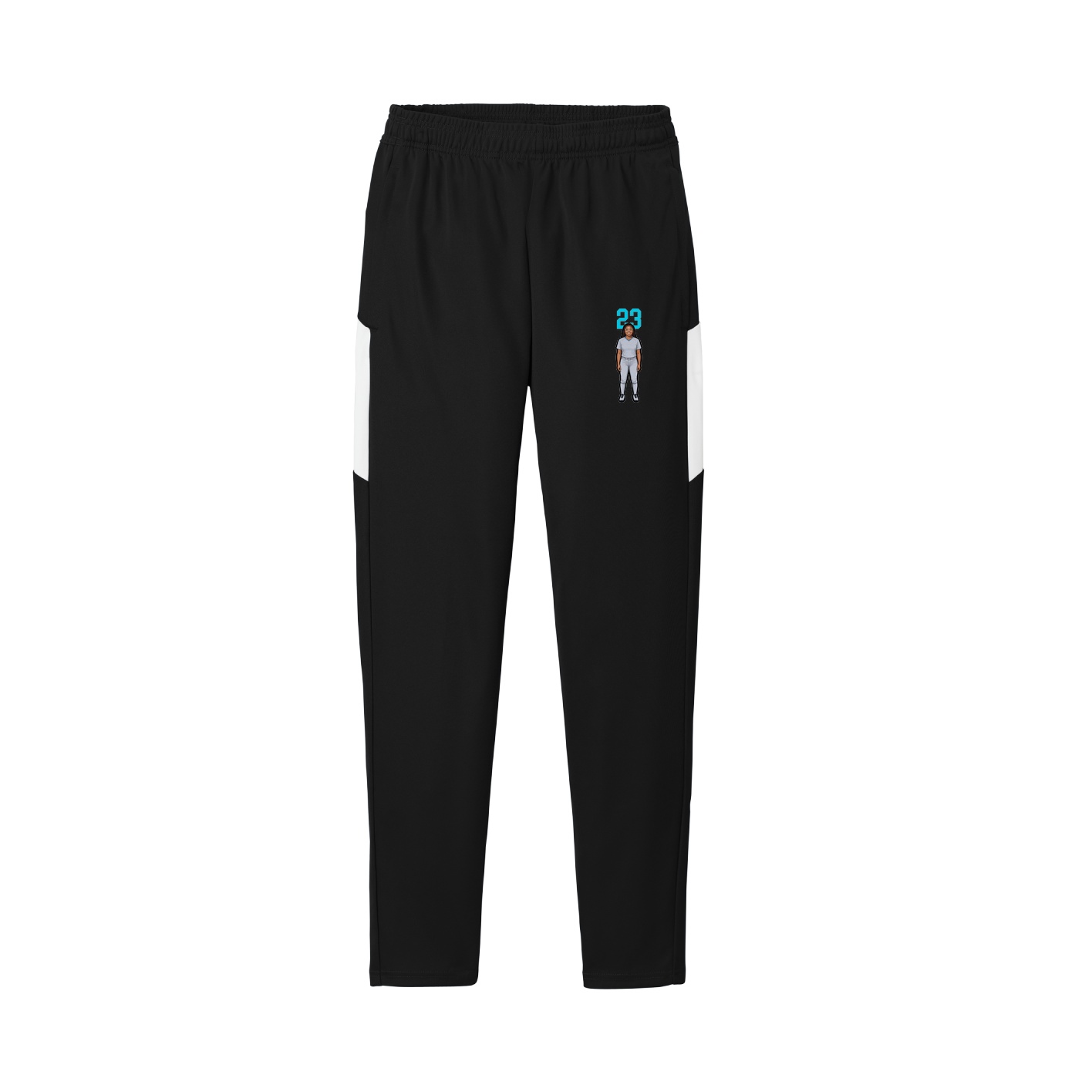 Team Travel Pant — Number Top in Black/White