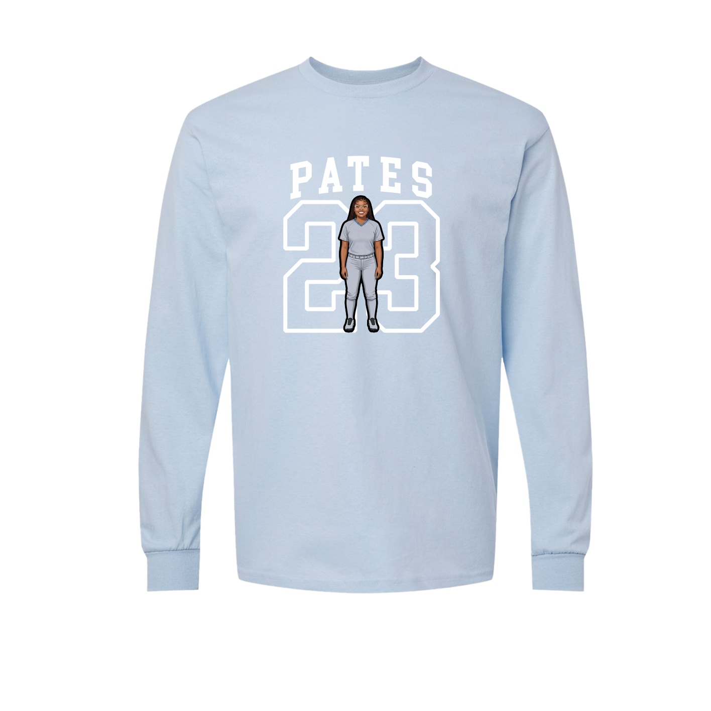 Long Sleeve Tee — Shirsey in Light Blue
