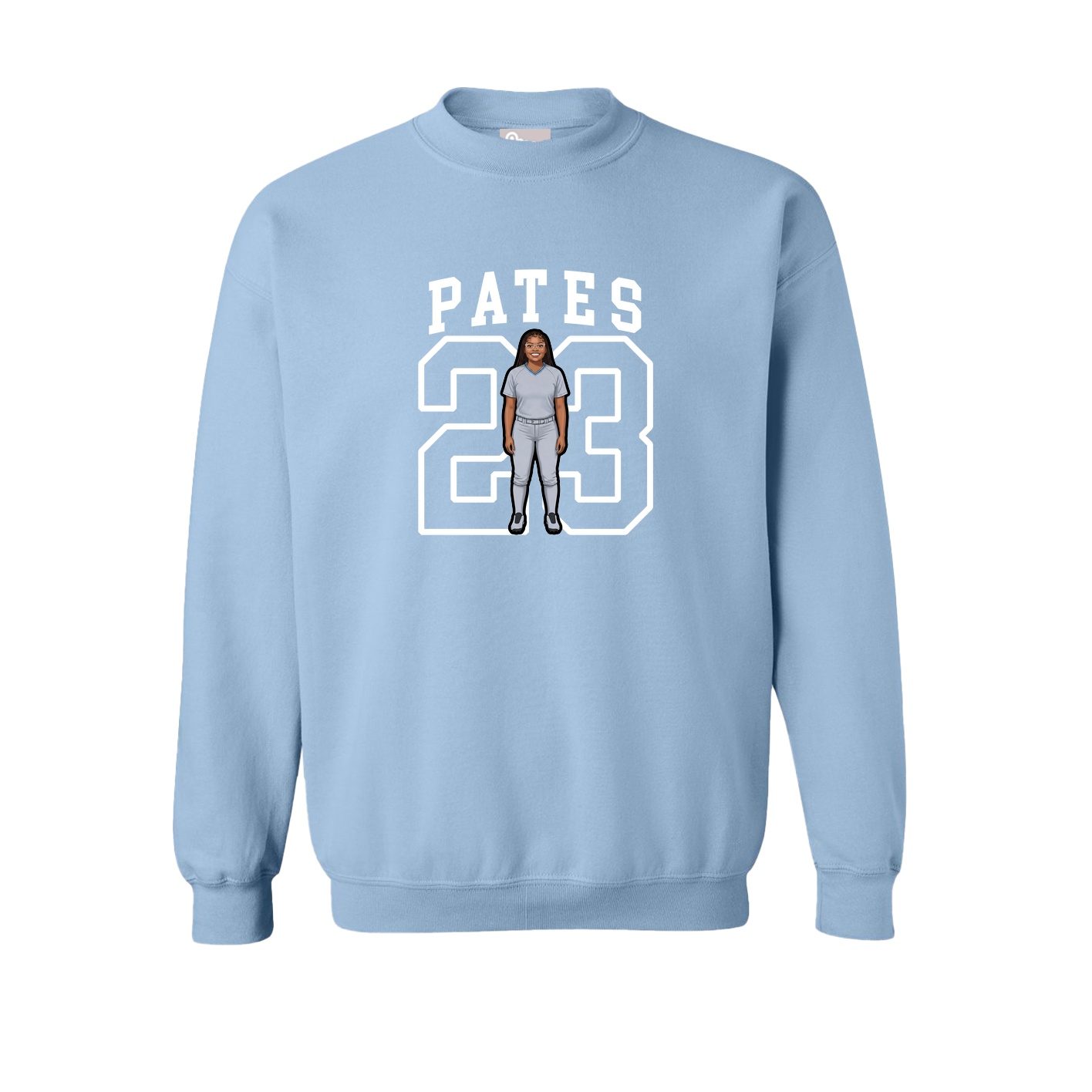Fleece Crew — Shirsey in Light Blue