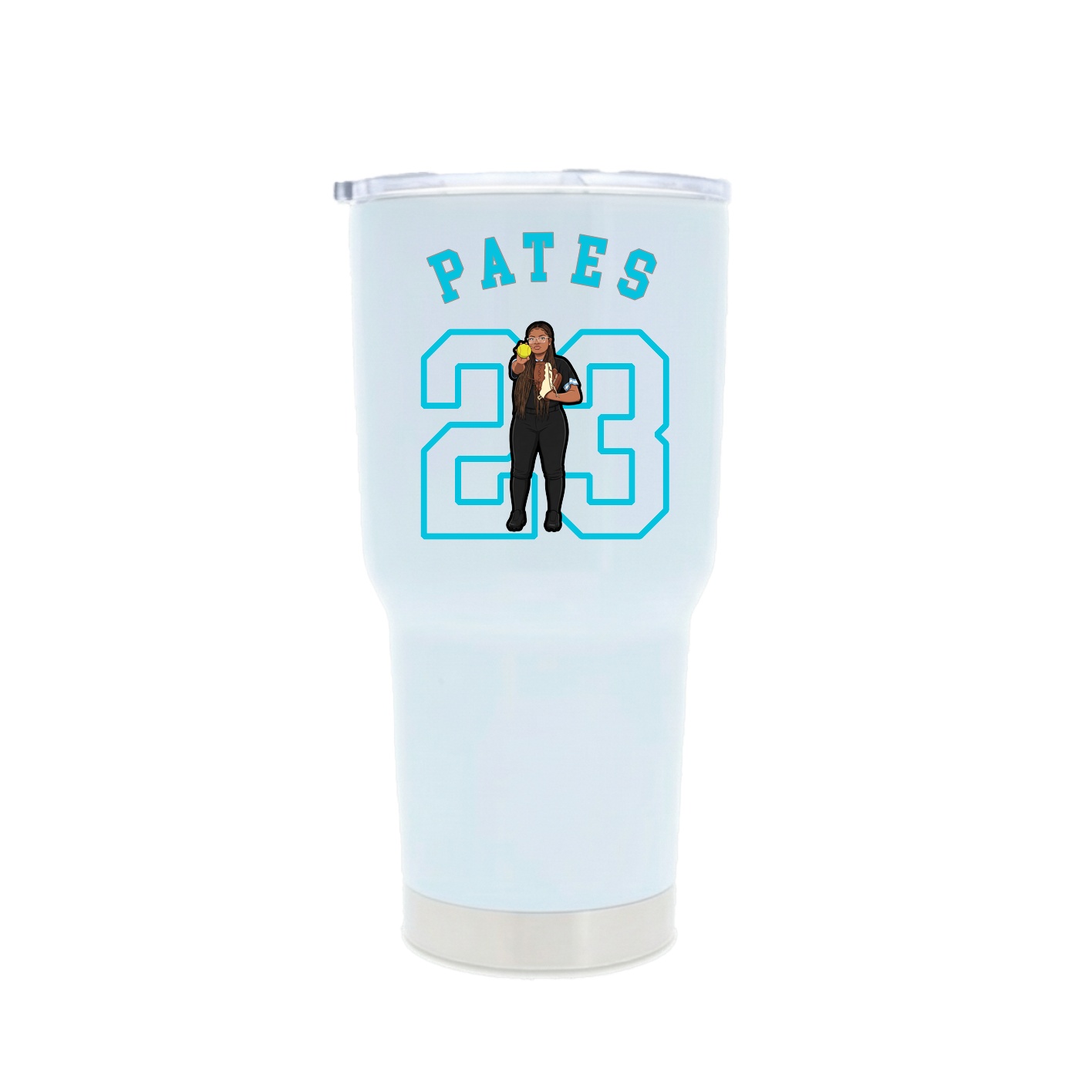30oz Stainless Steel Tumbler — Shirsey Arch in White