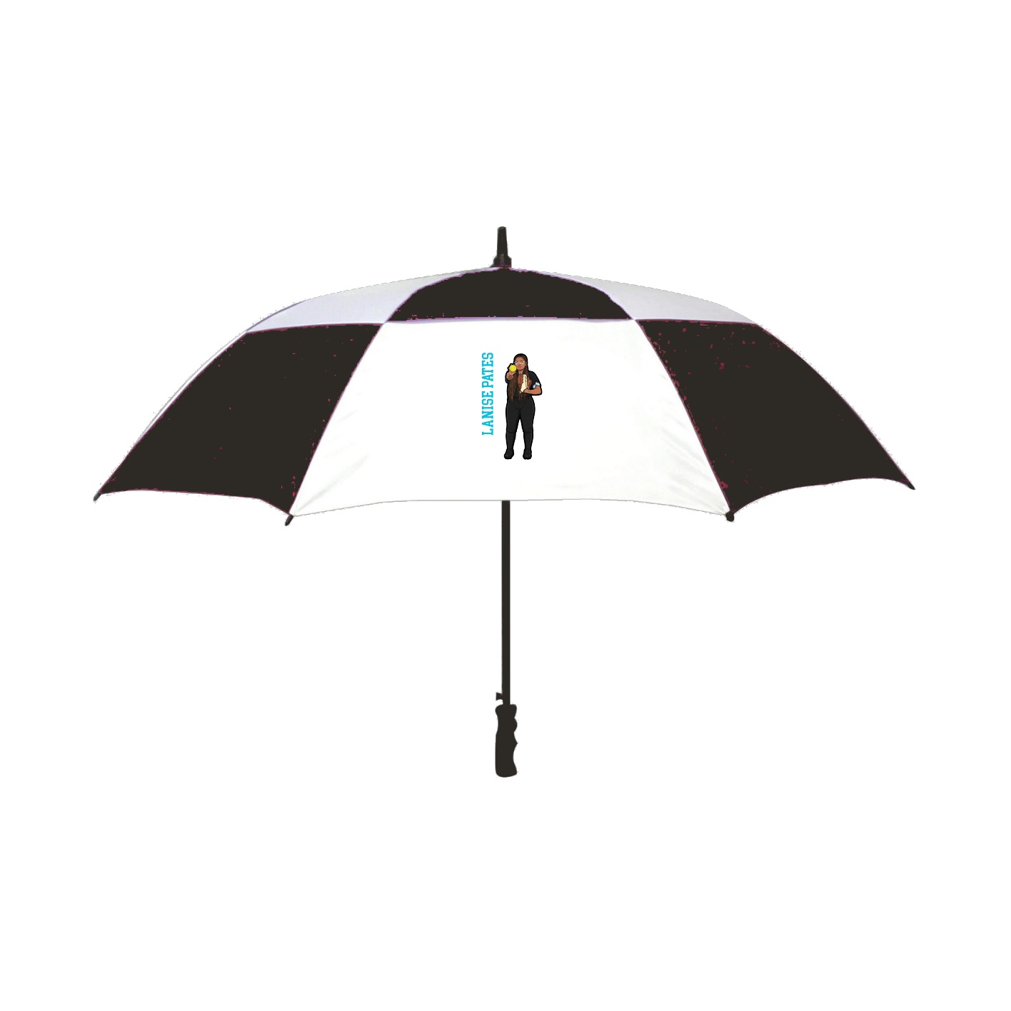 Golf Umbrella — Name Vertical in Black