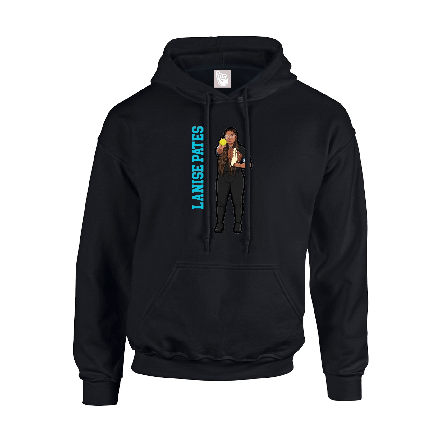 Youth Hoodie — Name Vertical in Black