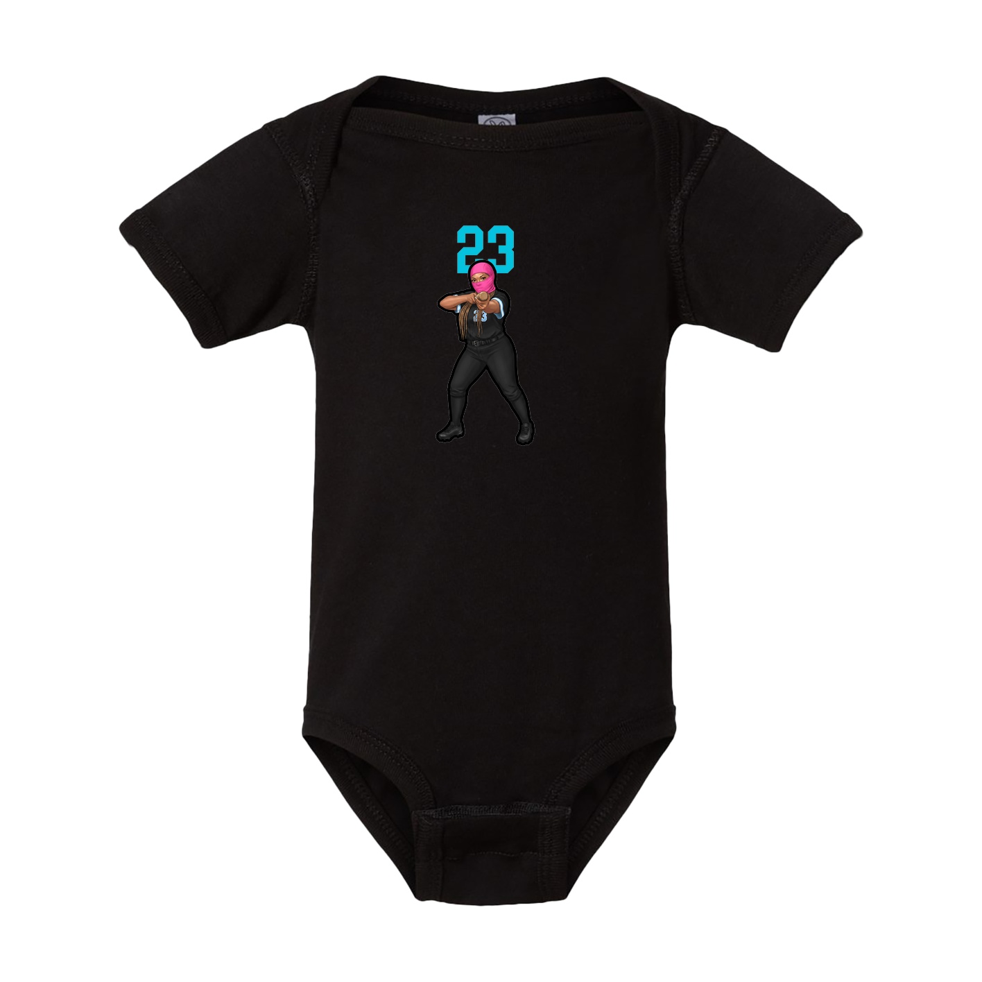 Baby Onesie — Number Top in Black