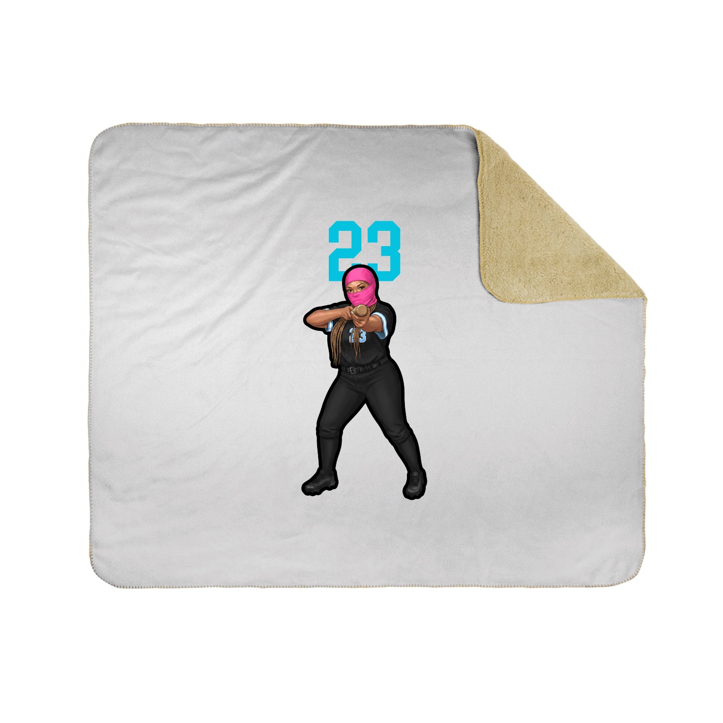 Throw Blanket — Number Top in White