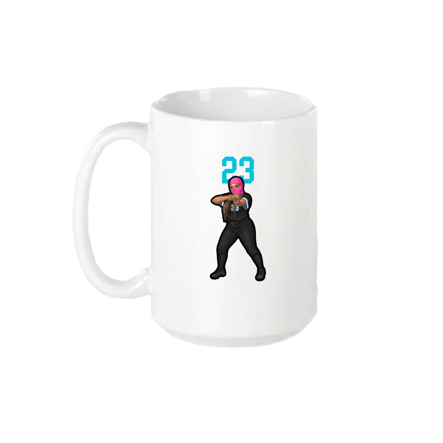 15oz Coffee Mug — Number Top in White
