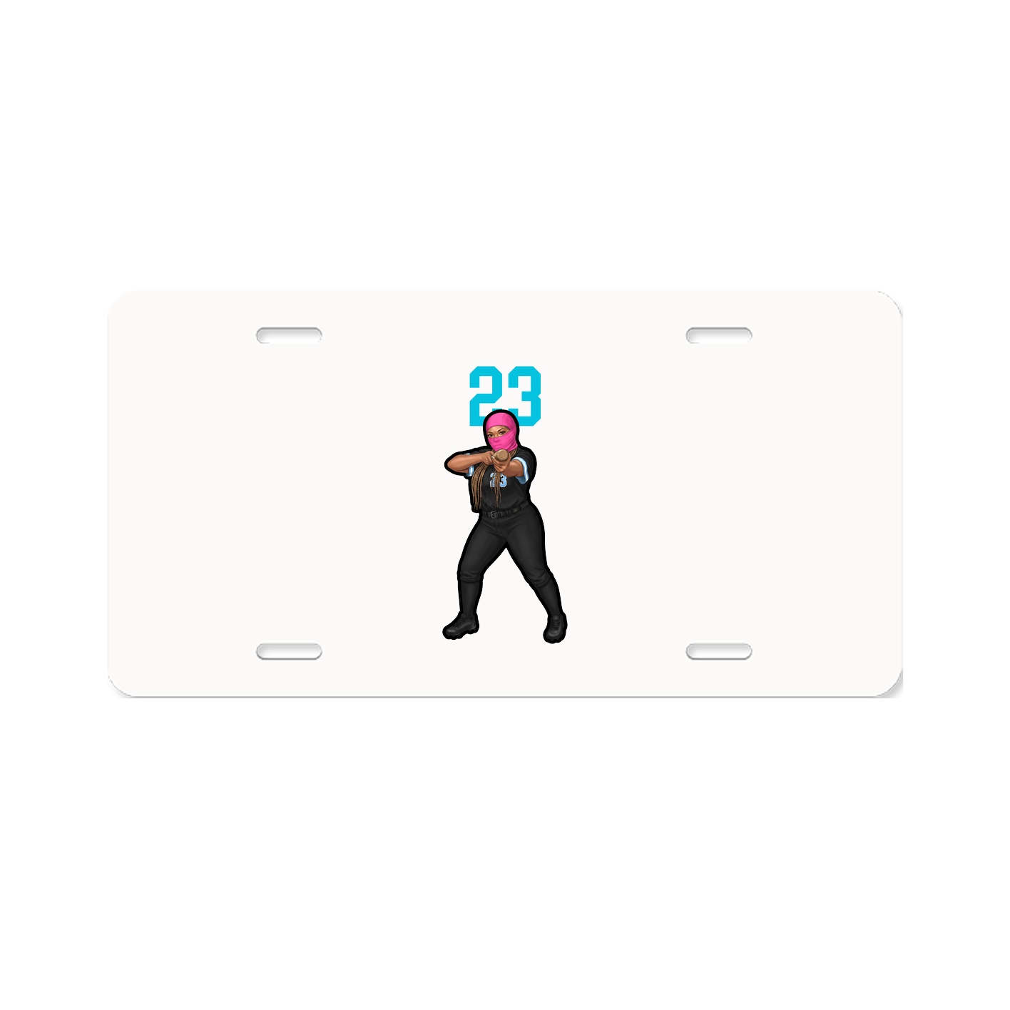 License Plate — Number Top in Classic