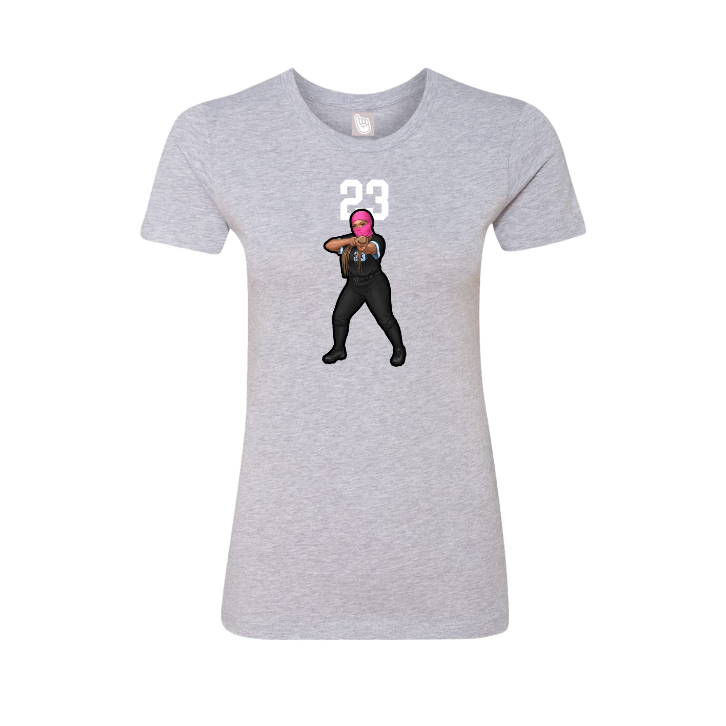 Womens Tee — Number Top in Grey