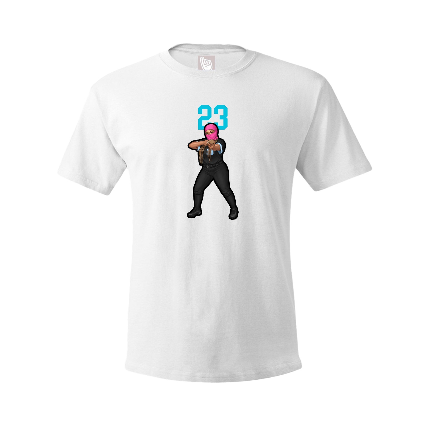 Youth Tee — Number Top in White
