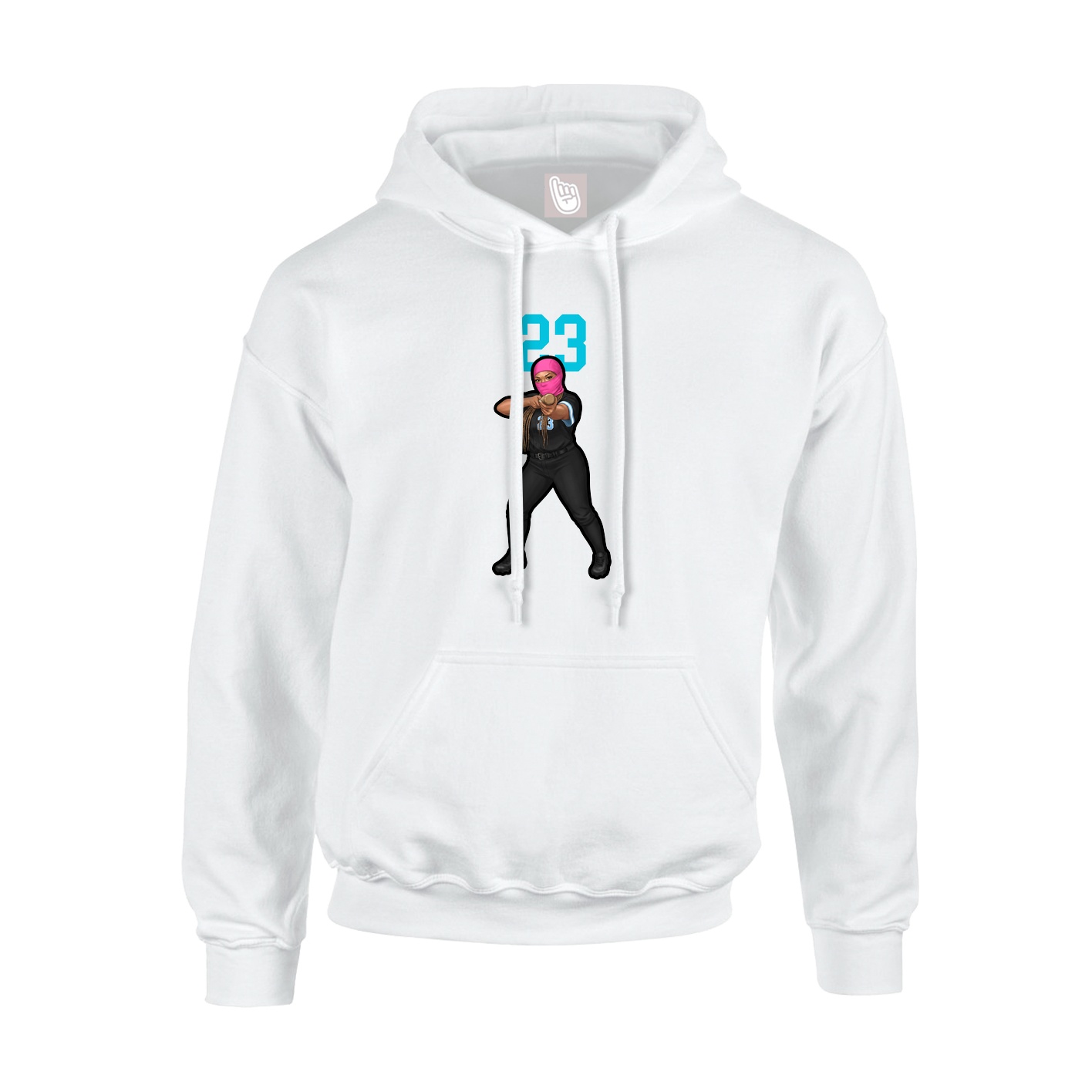 Hoodie — Number Top in White