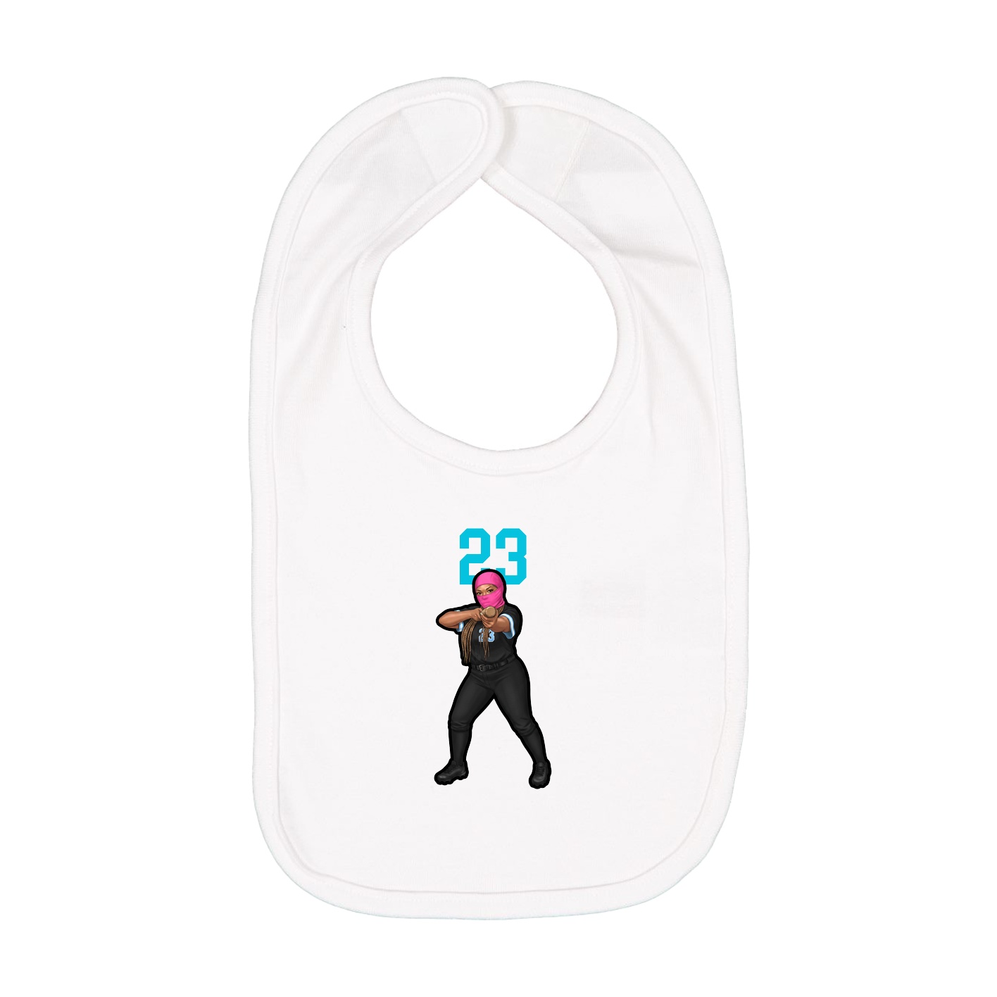Infant Bib — Number Top in White