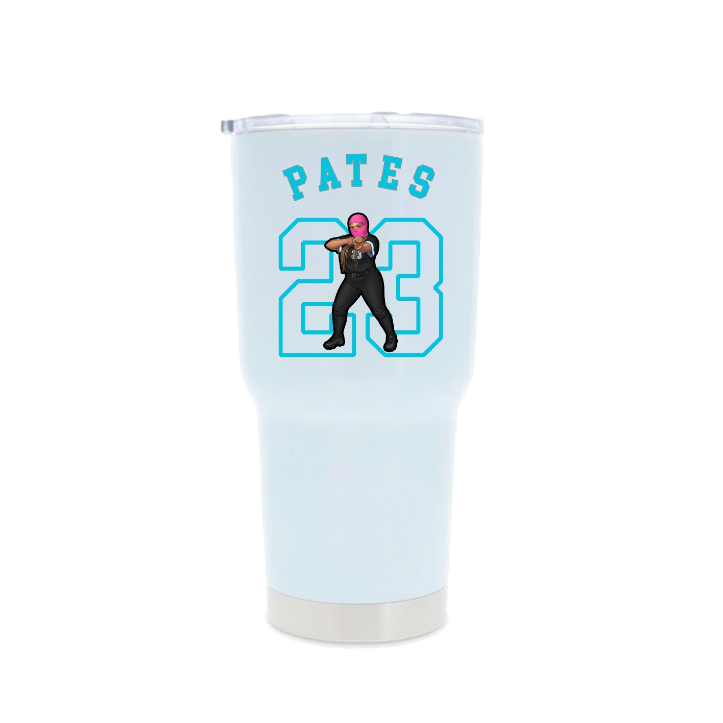 30oz Stainless Steel Tumbler — Shirsey Arch in White