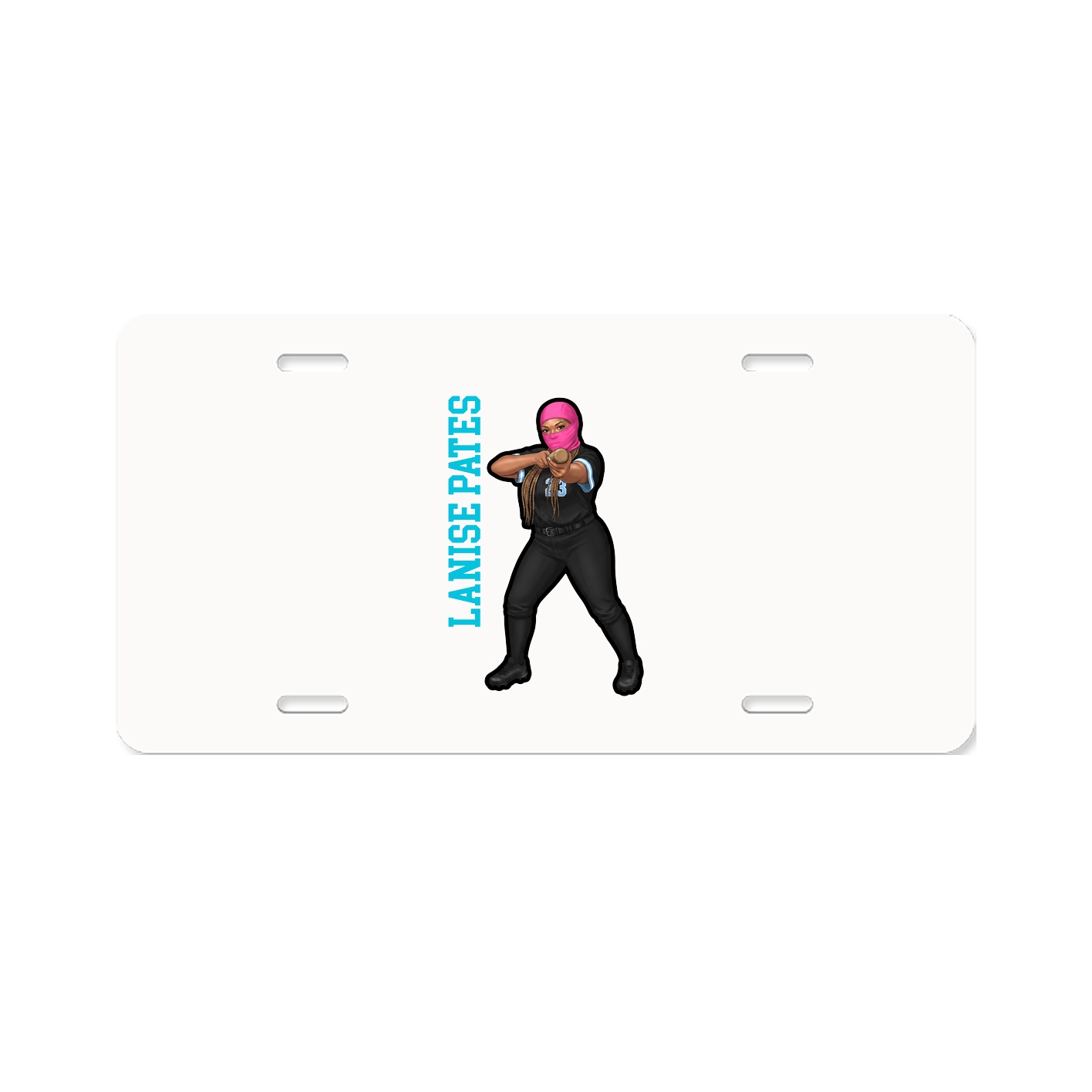 License Plate — Name Vertical in Classic