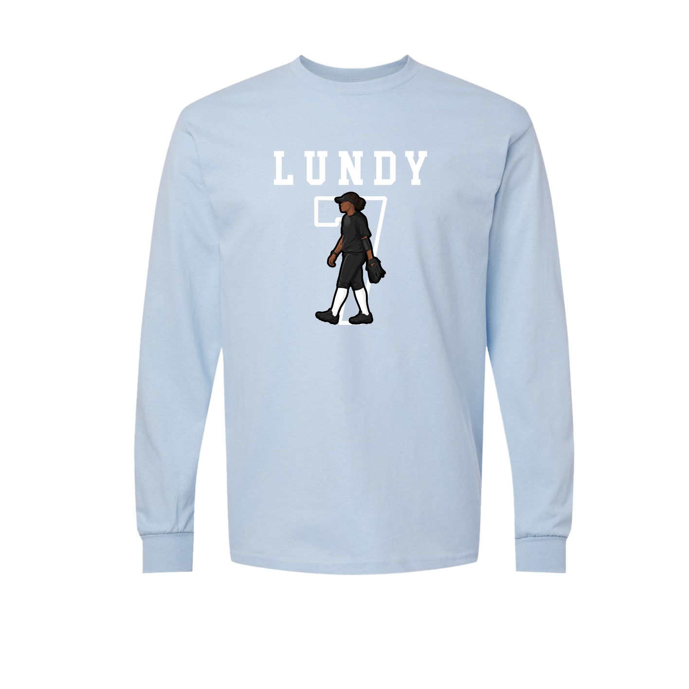 Long Sleeve Tee — Shirsey in Light Blue