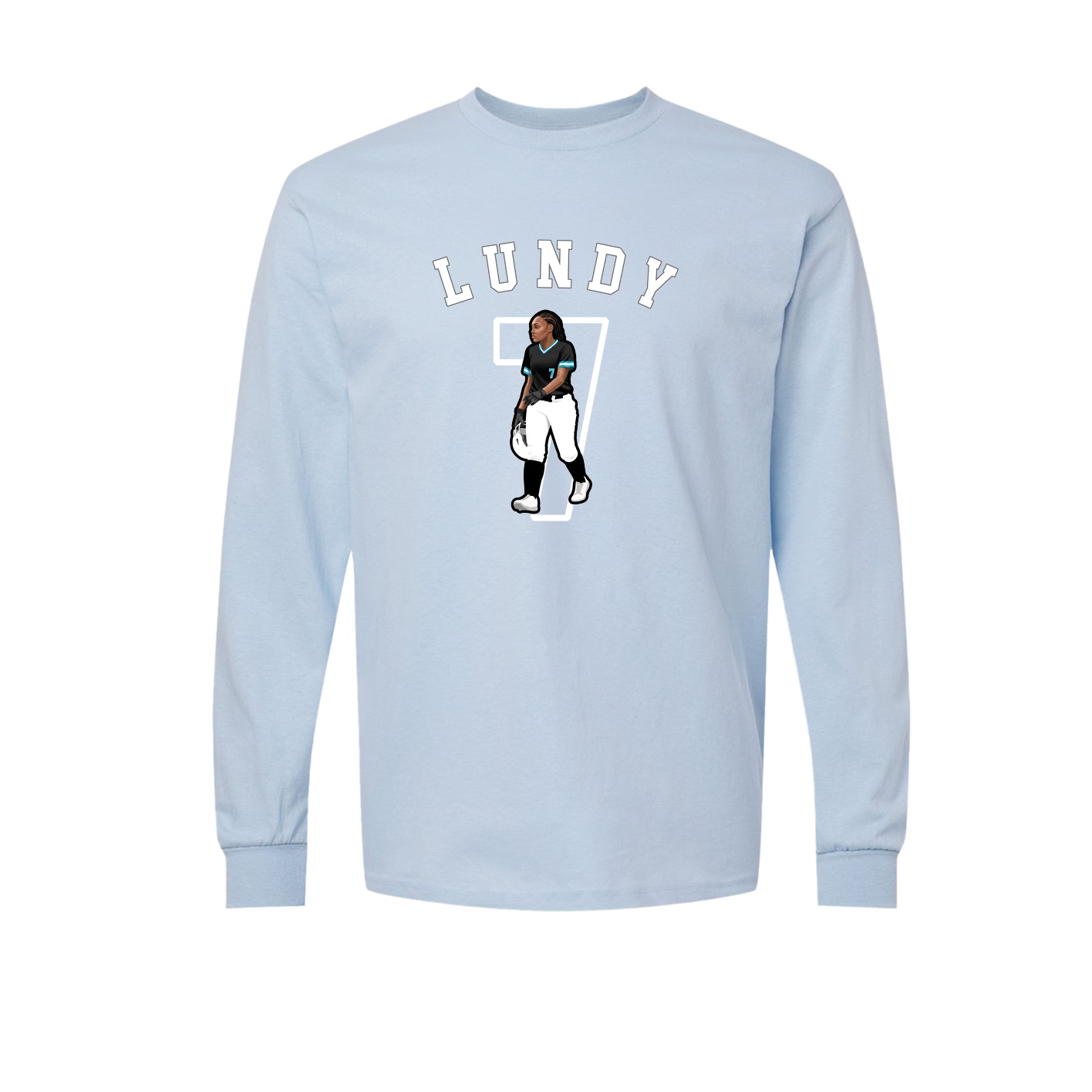 Long Sleeve Tee — Shirsey Arch in Light Blue