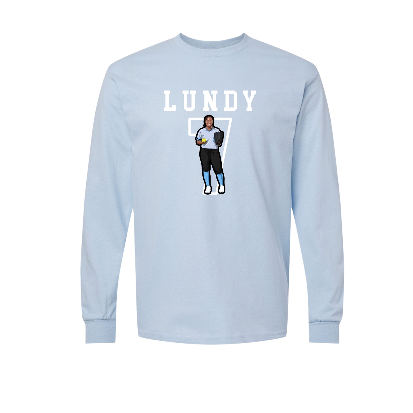 Long Sleeve Tee — Shirsey in Light Blue