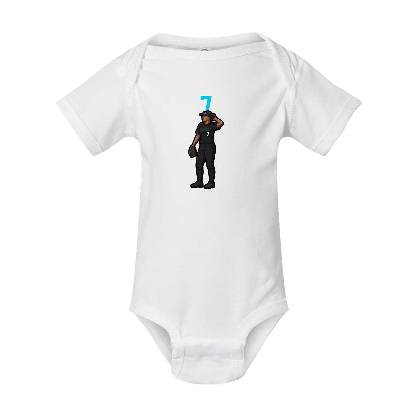 Baby Onesie — Number Top in White