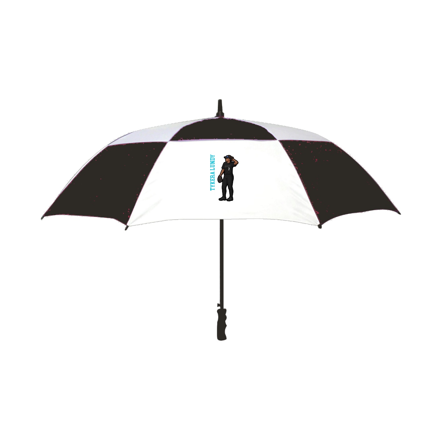 Golf Umbrella — Name Vertical in Black
