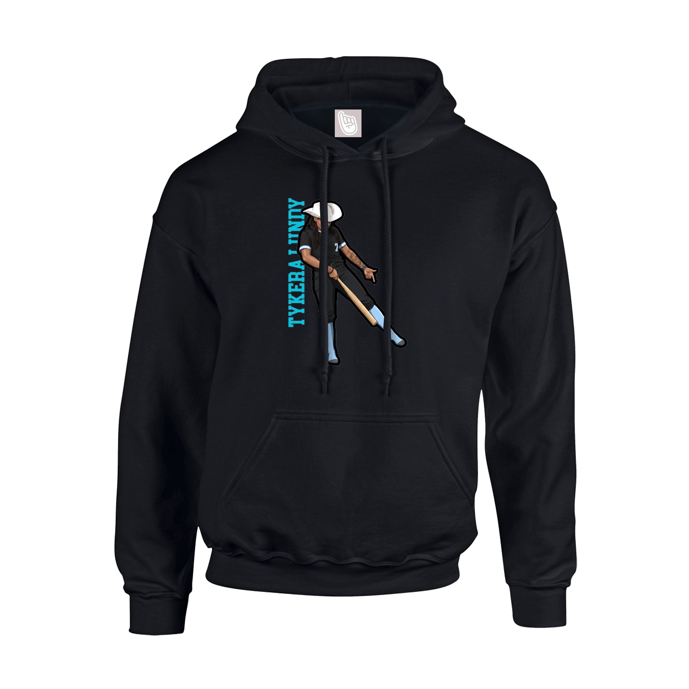 Youth Hoodie — Name Vertical in Black