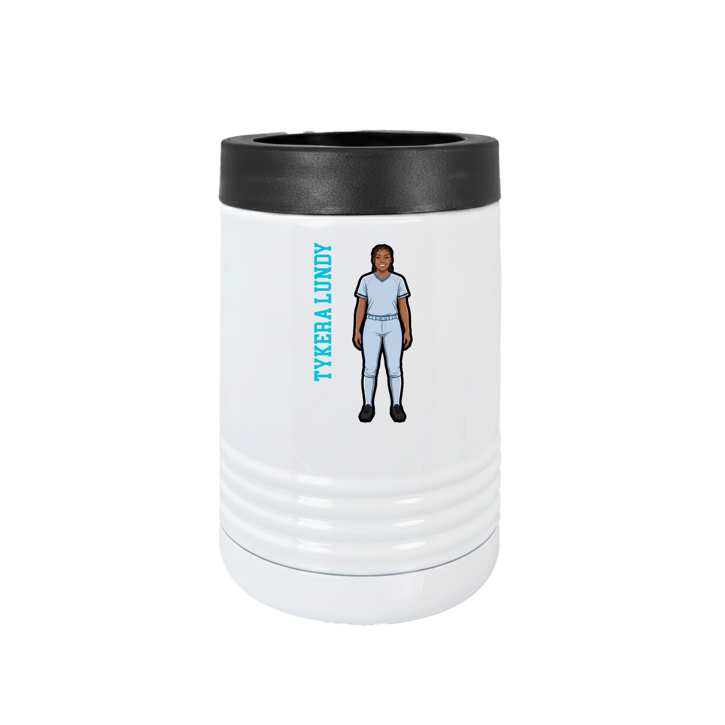 Beverage Holder — Name Vertical in White