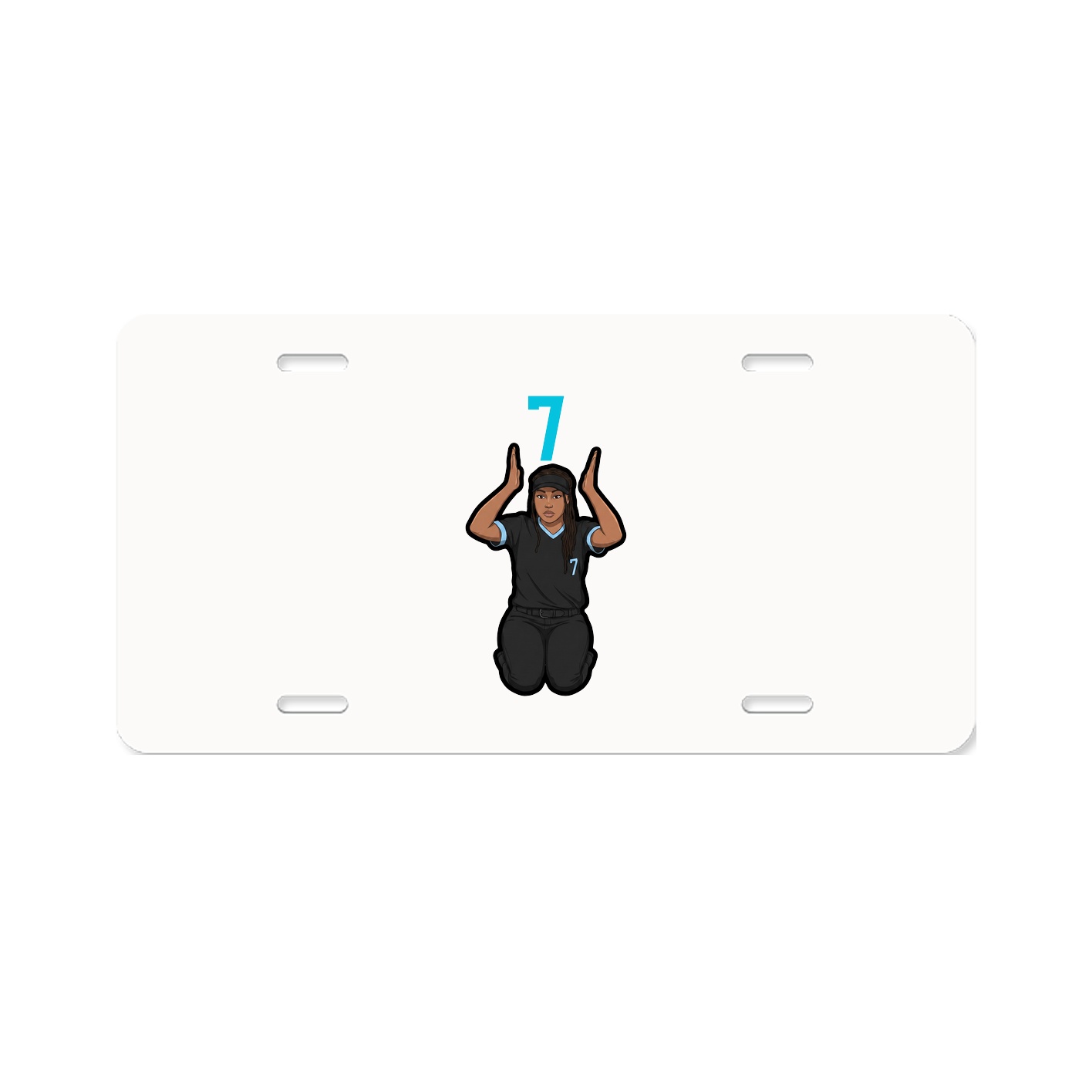 License Plate — Number Top in Classic