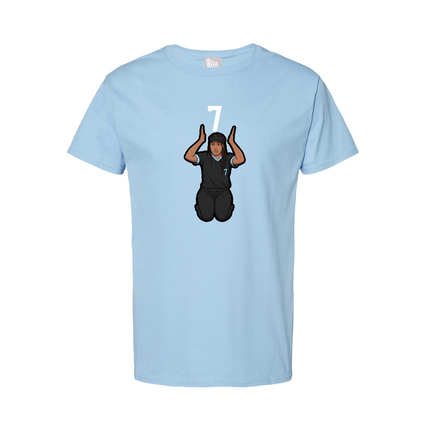 Tee — Number Top in Light Blue